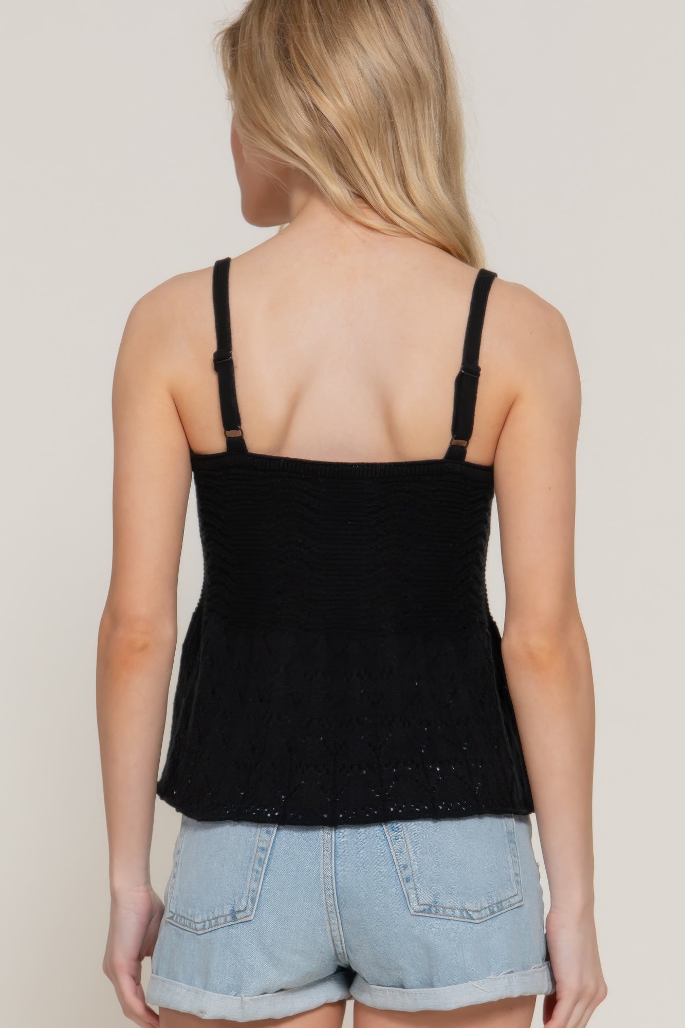 Flower Trim Detail Pointelle Spring Sweater product image