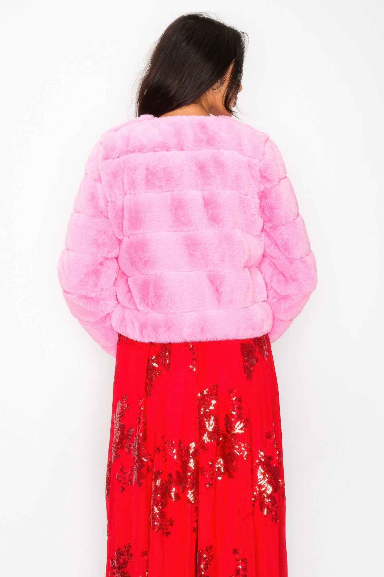 Faux Fur Buttoned Quilted Jacket product image