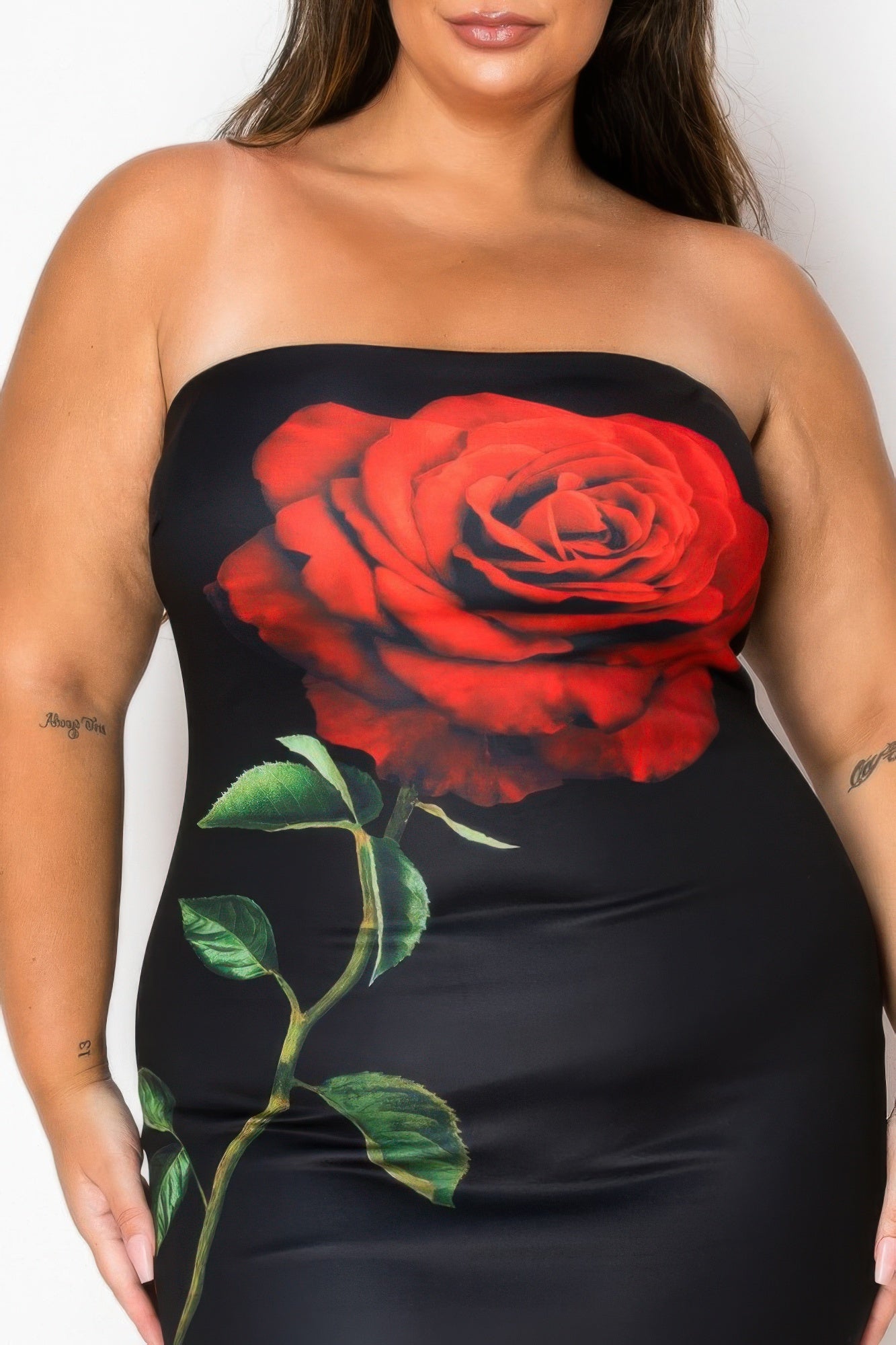 Tube Bodycon Mini Dress With Floral Print Front product image