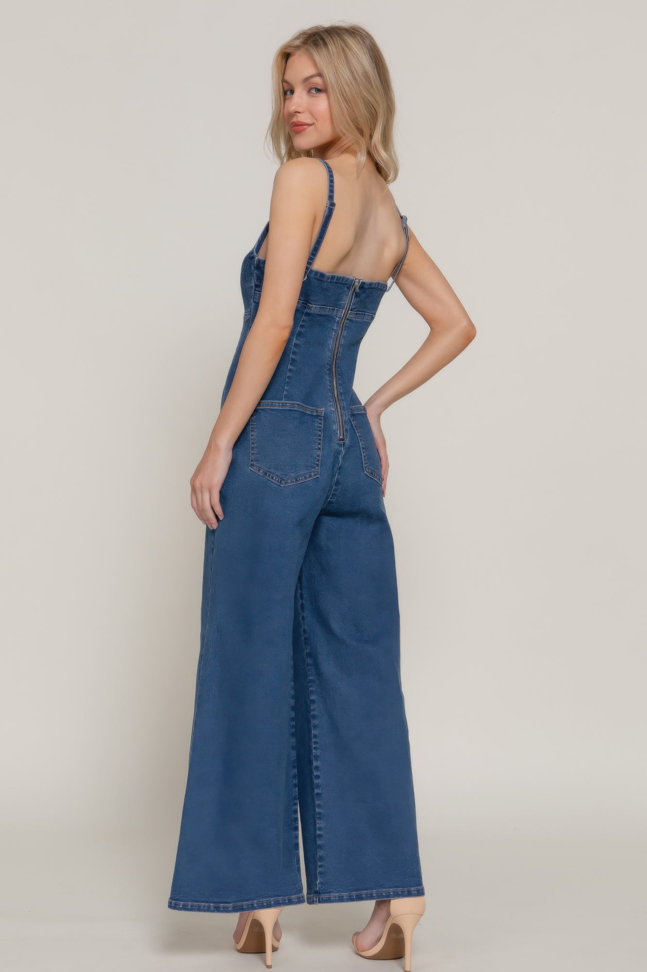 Cami Stretch Denim Jumpsuit product image