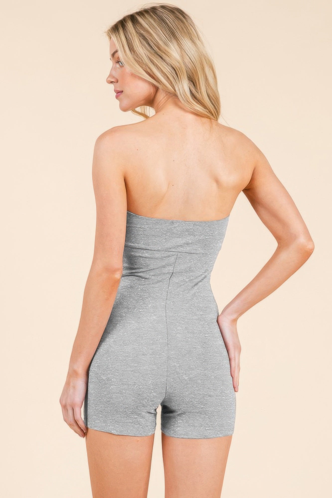 Strapless Twisted Detail Biker Suit product image