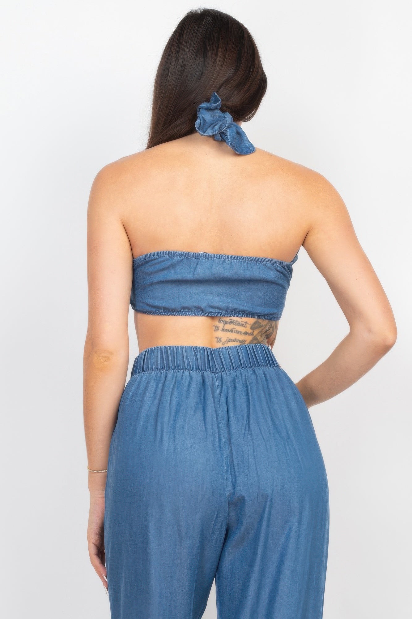 Tube Tied Top & Wide Pants Set product image