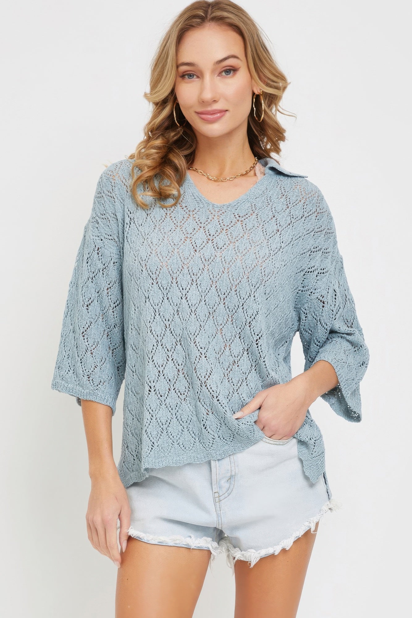 Pointelle Knit Top product image