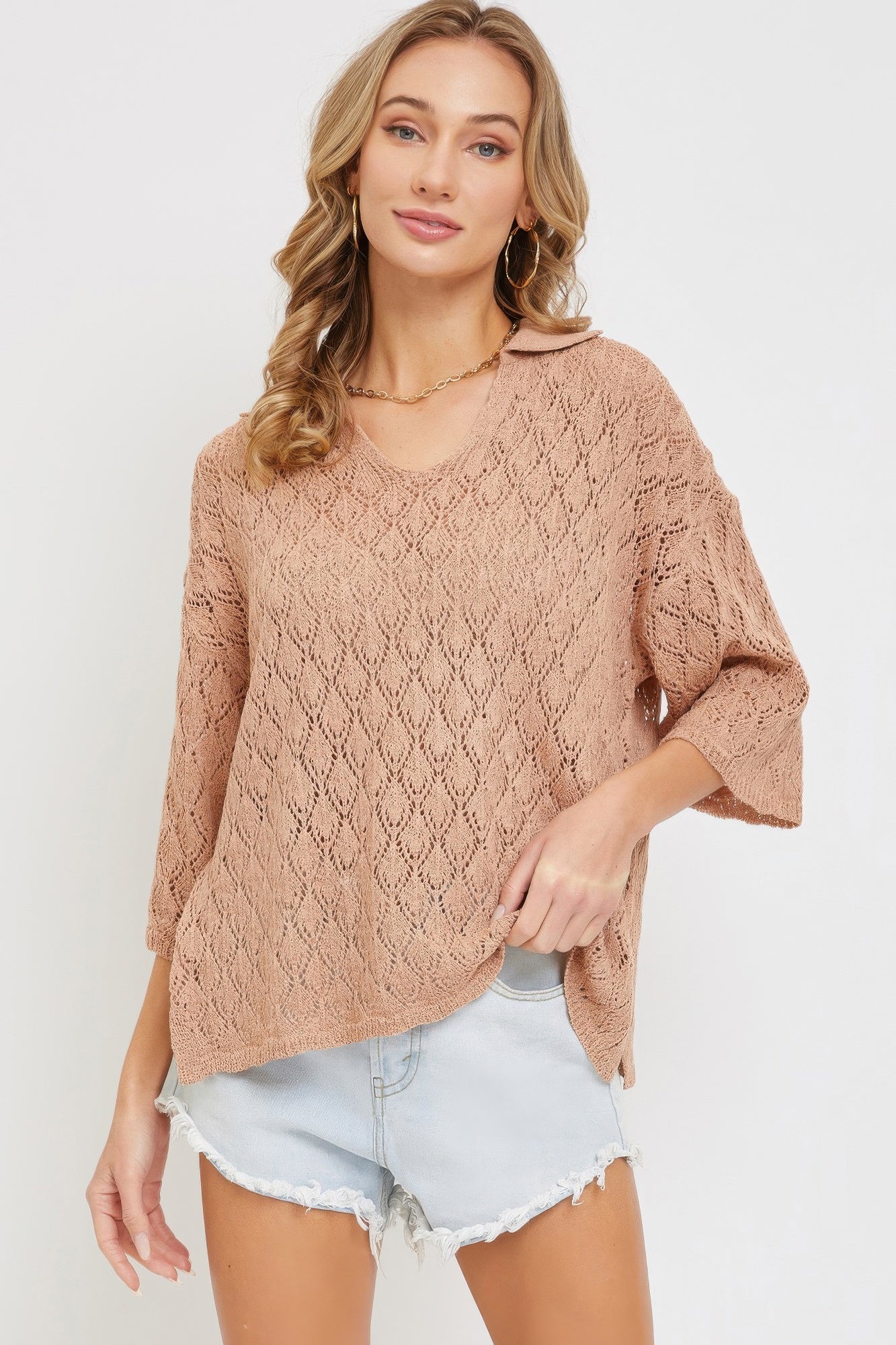 Pointelle Knit Top product image
