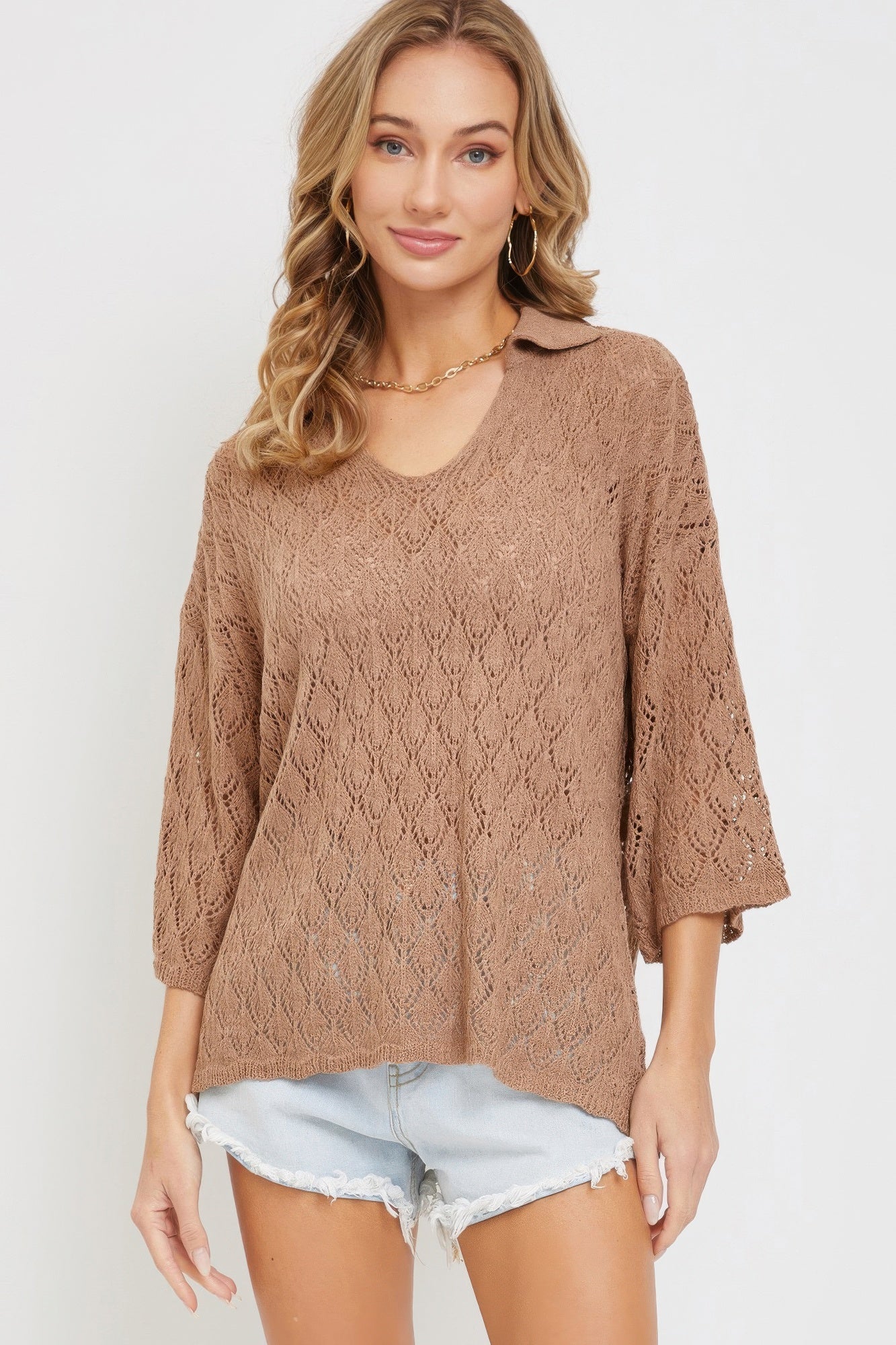 Pointelle Knit Top product image