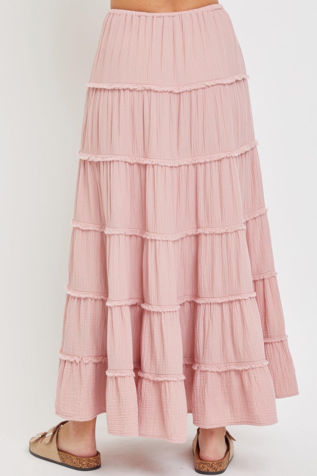 Cotton Gauze Tiered Maxi Skirt product image
