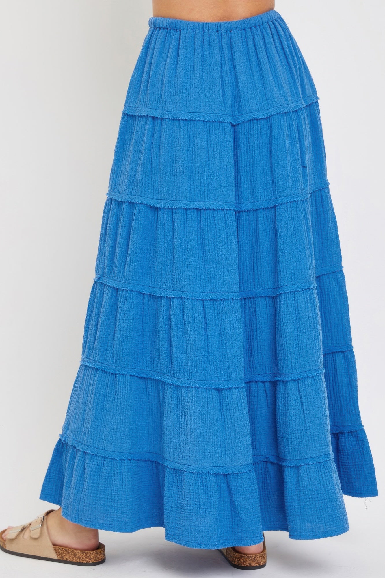 Cotton Gauze Tiered Maxi Skirt product image