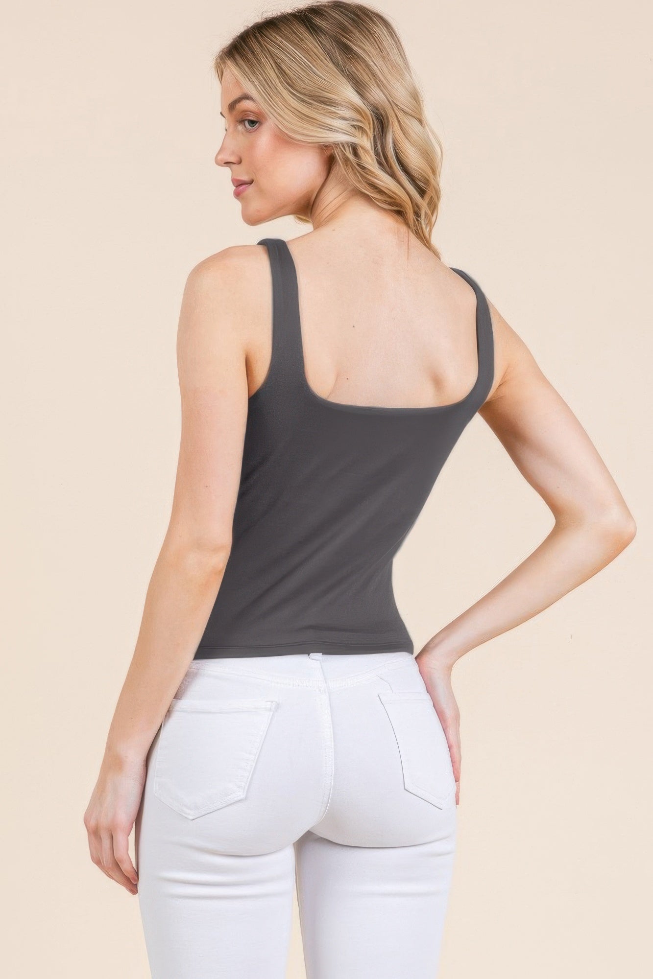 V-neck Basic Double Layers Tank Top product image