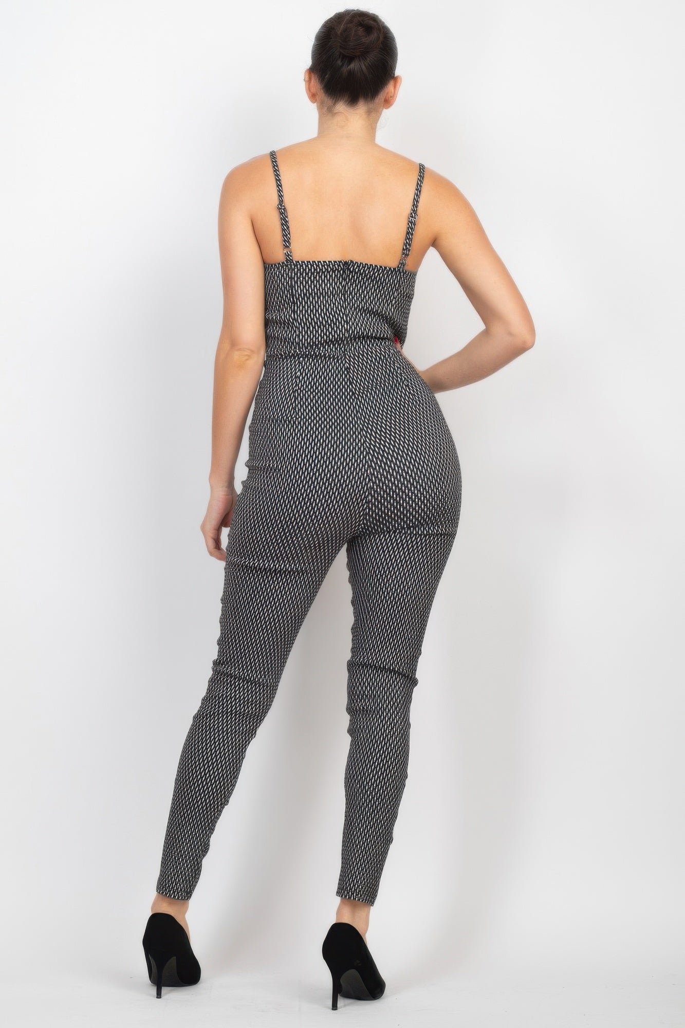 Plaid Sleeveless Zippered Jumpsuit product image
