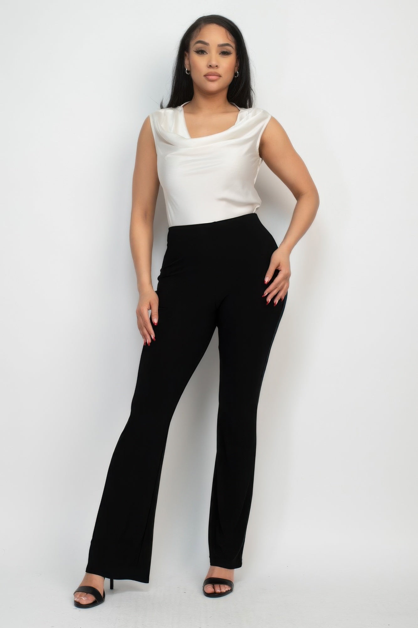 Fit And Flare Elastic Casual Pants product image