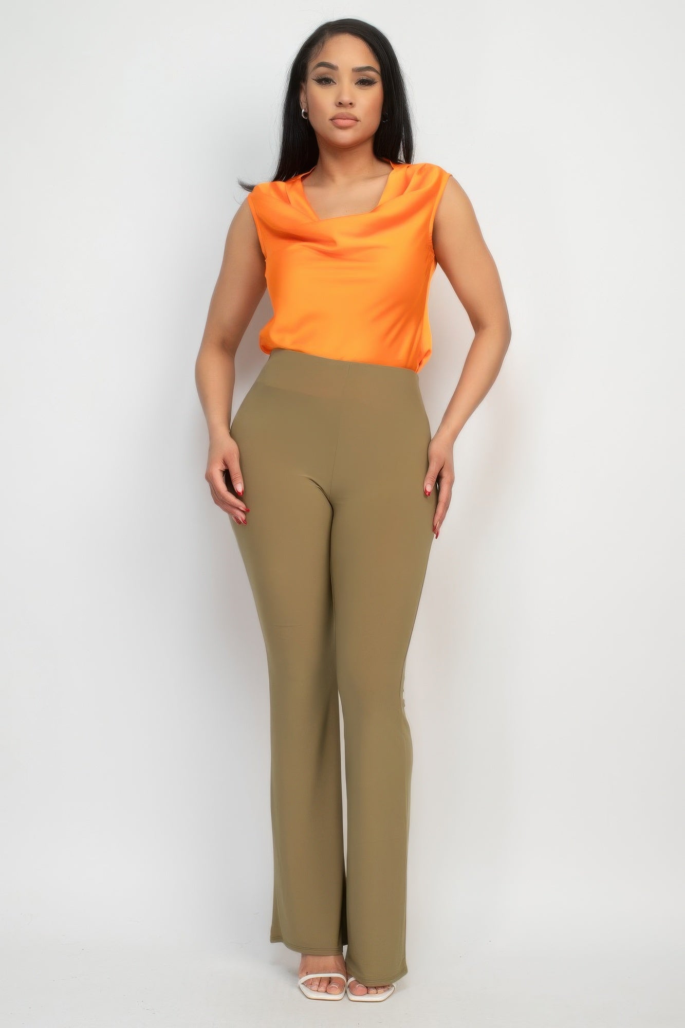 Fit And Flare Elastic Casual Pants product image
