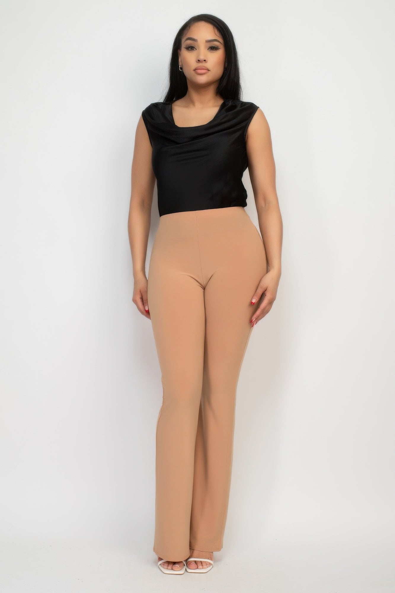 Fit And Flare Elastic Casual Pants product image