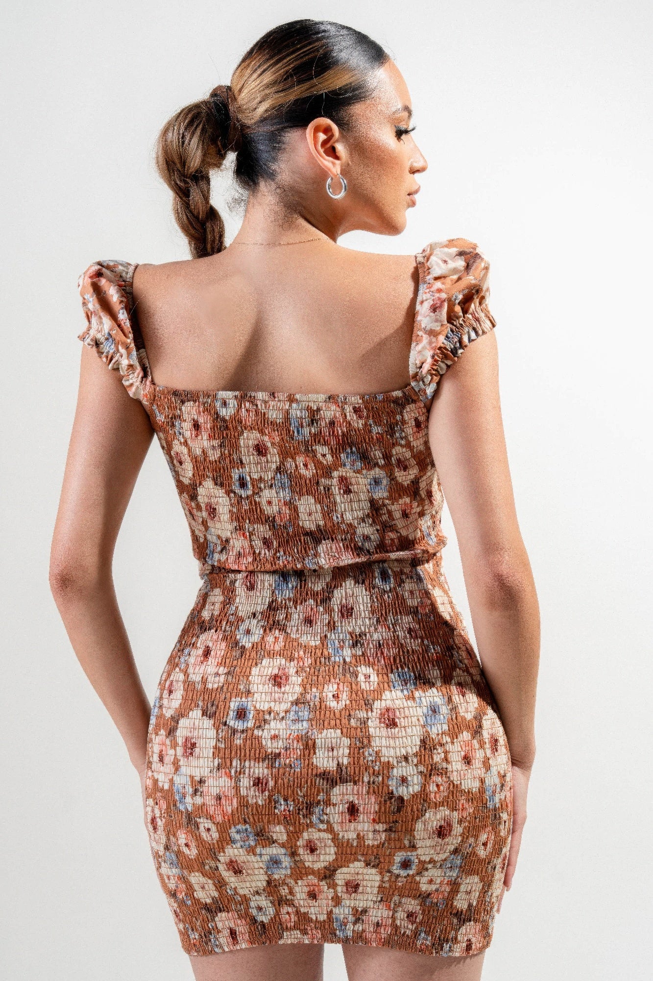 Strech Poplin Print Mini Dress product image