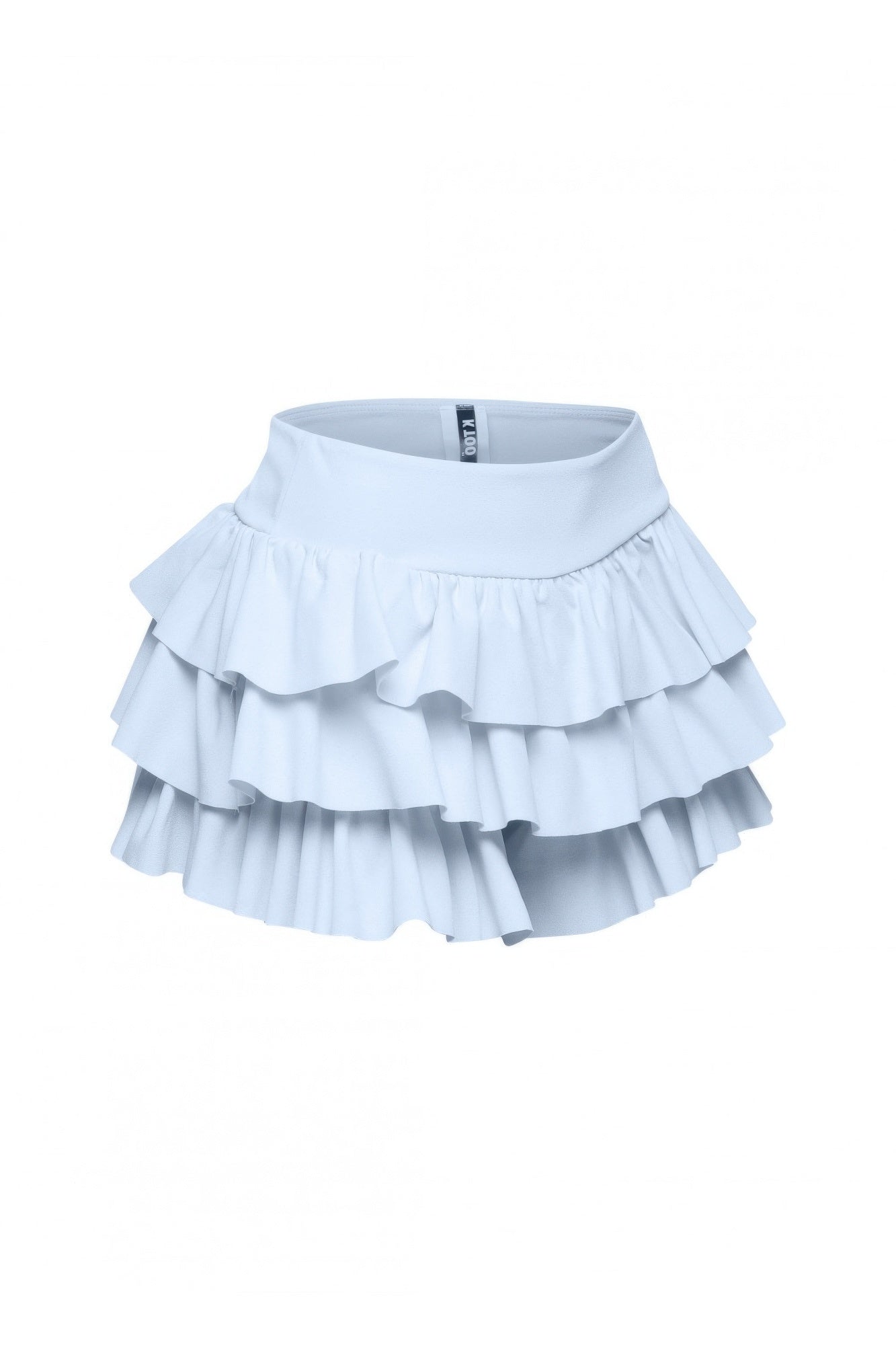 Plus Size Solid Ruffled Shorts product image