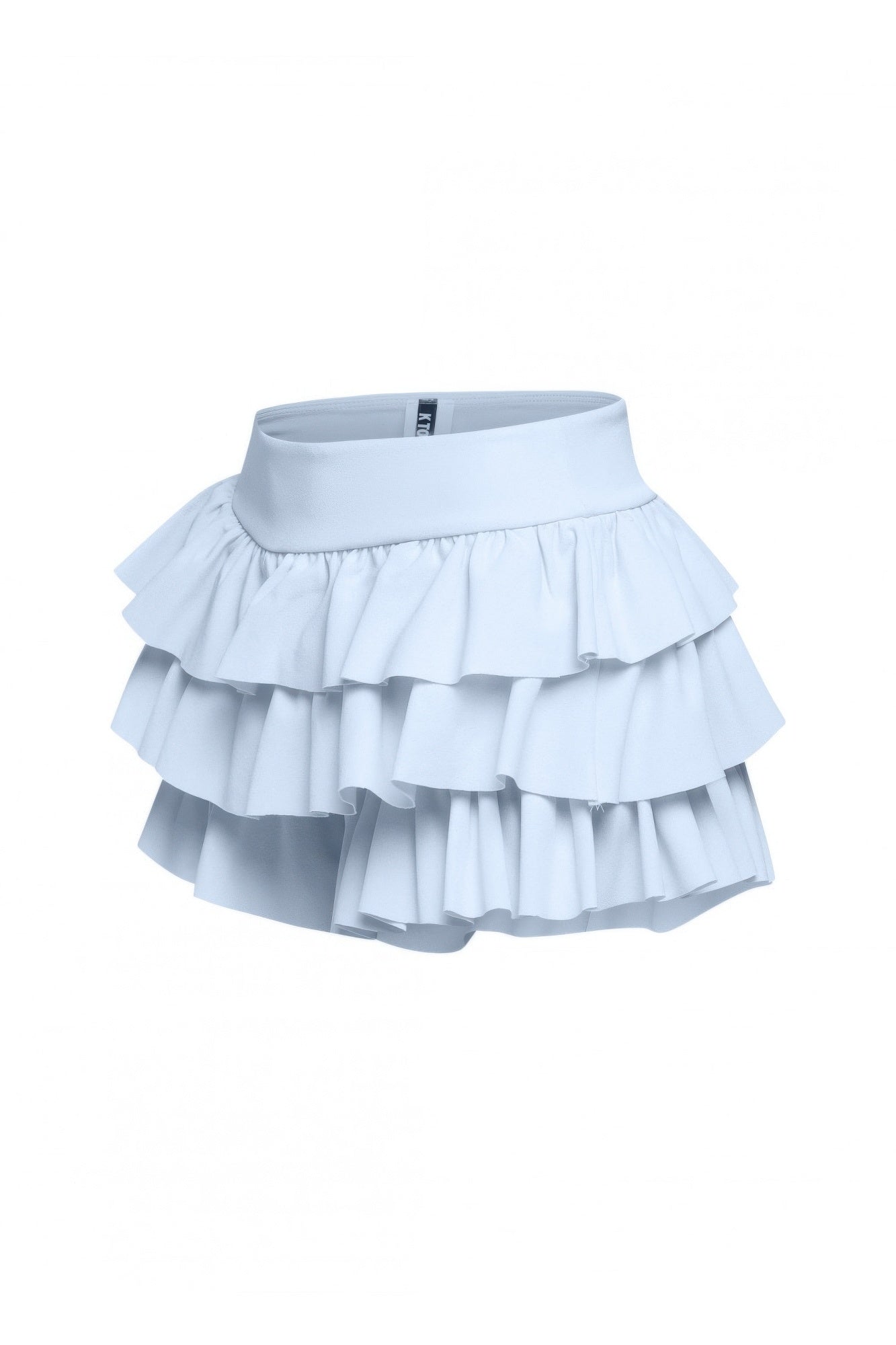 Plus Size Solid Ruffled Shorts product image