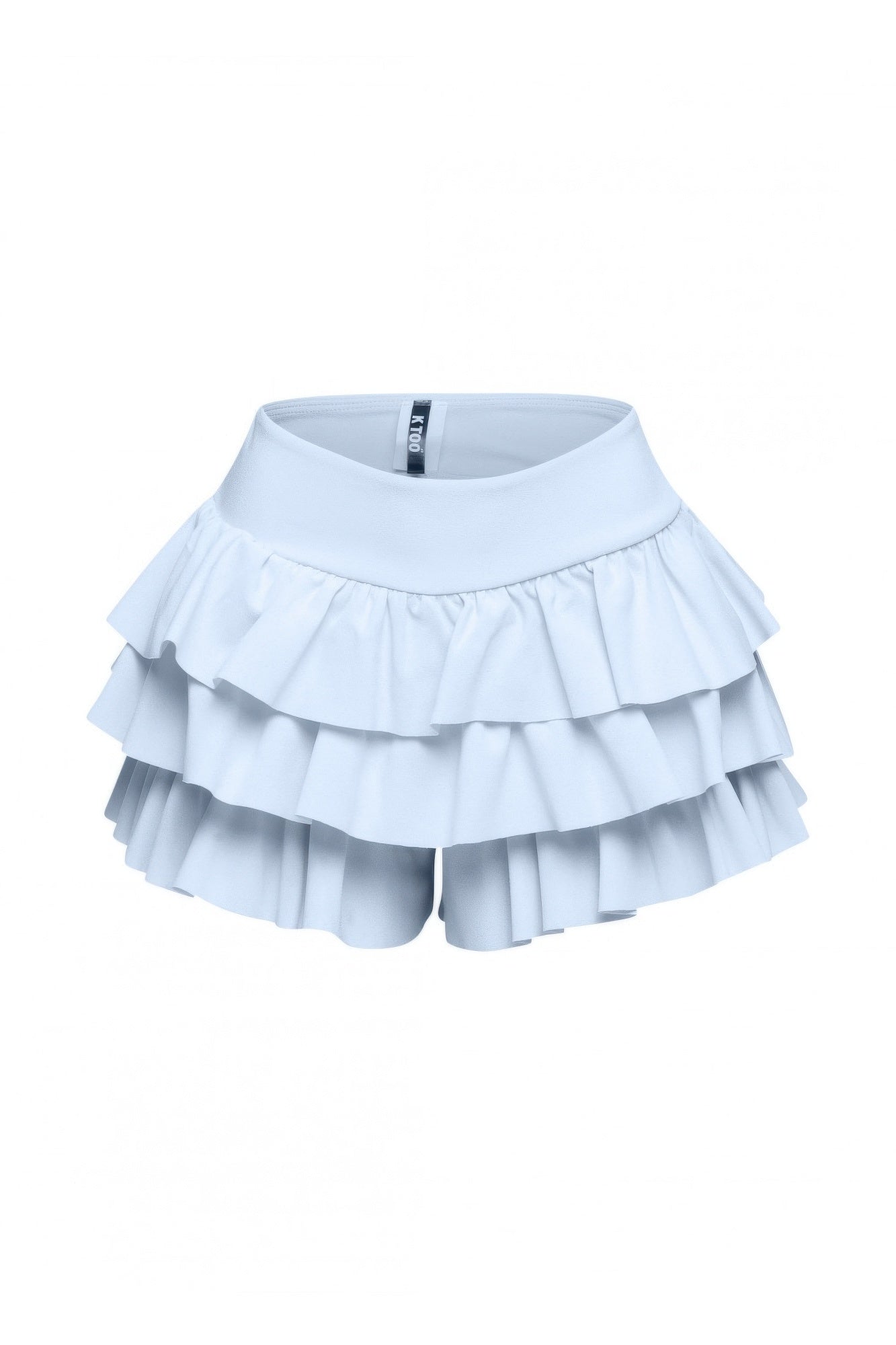 Plus Size Solid Ruffled Shorts product image
