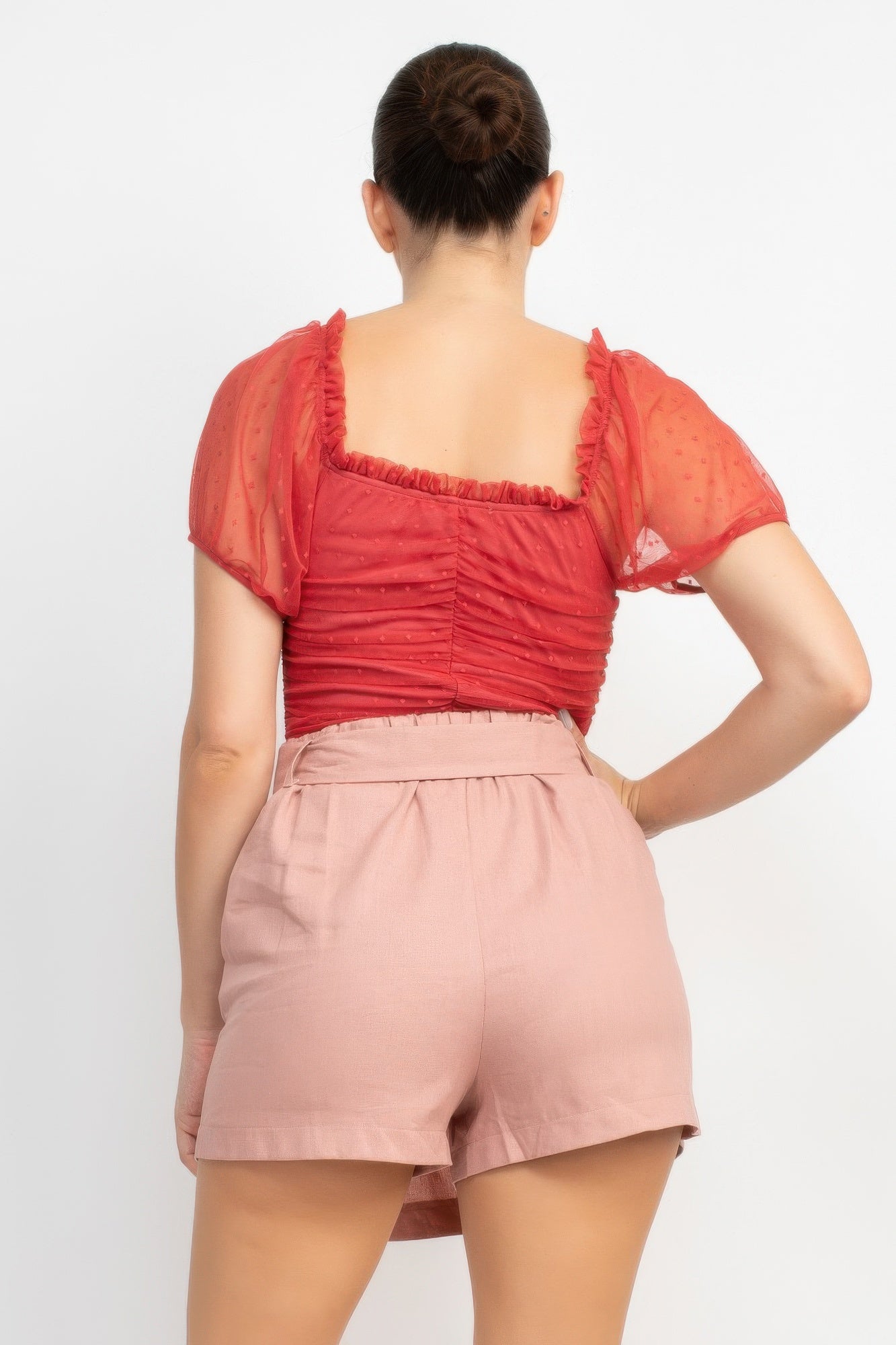 Shirred Mesh Sleeve Bodysuit product image