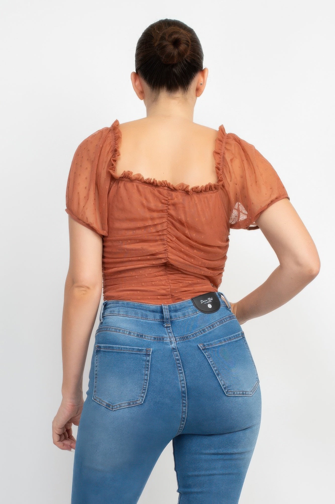 Shirred Mesh Sleeve Bodysuit product image