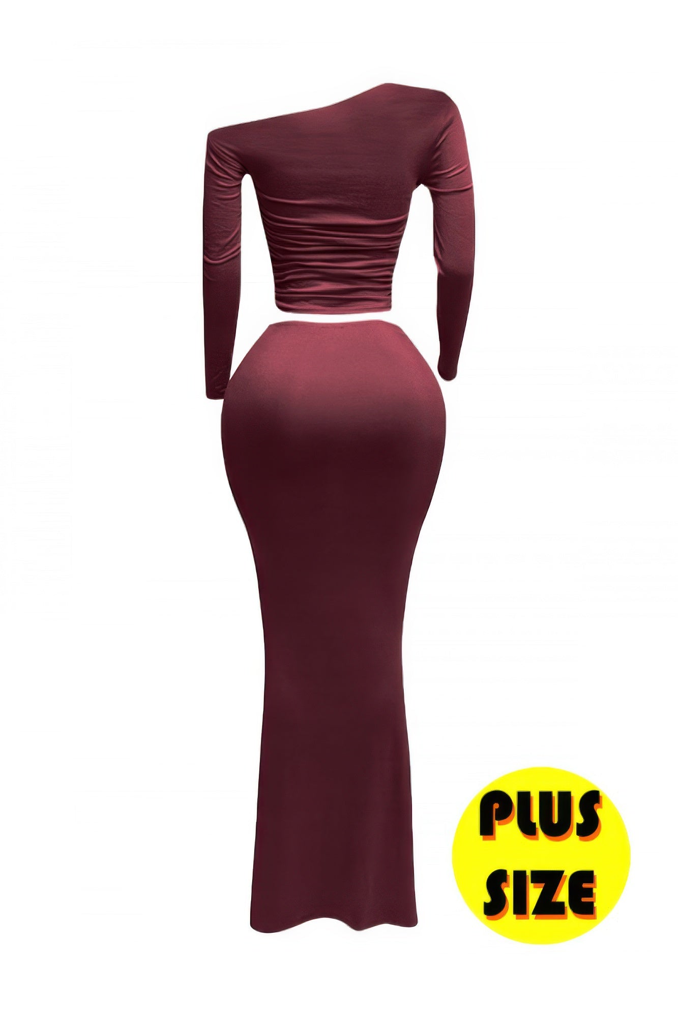 Plus Size One Side Off Shoulder Top & Skirt Set product image