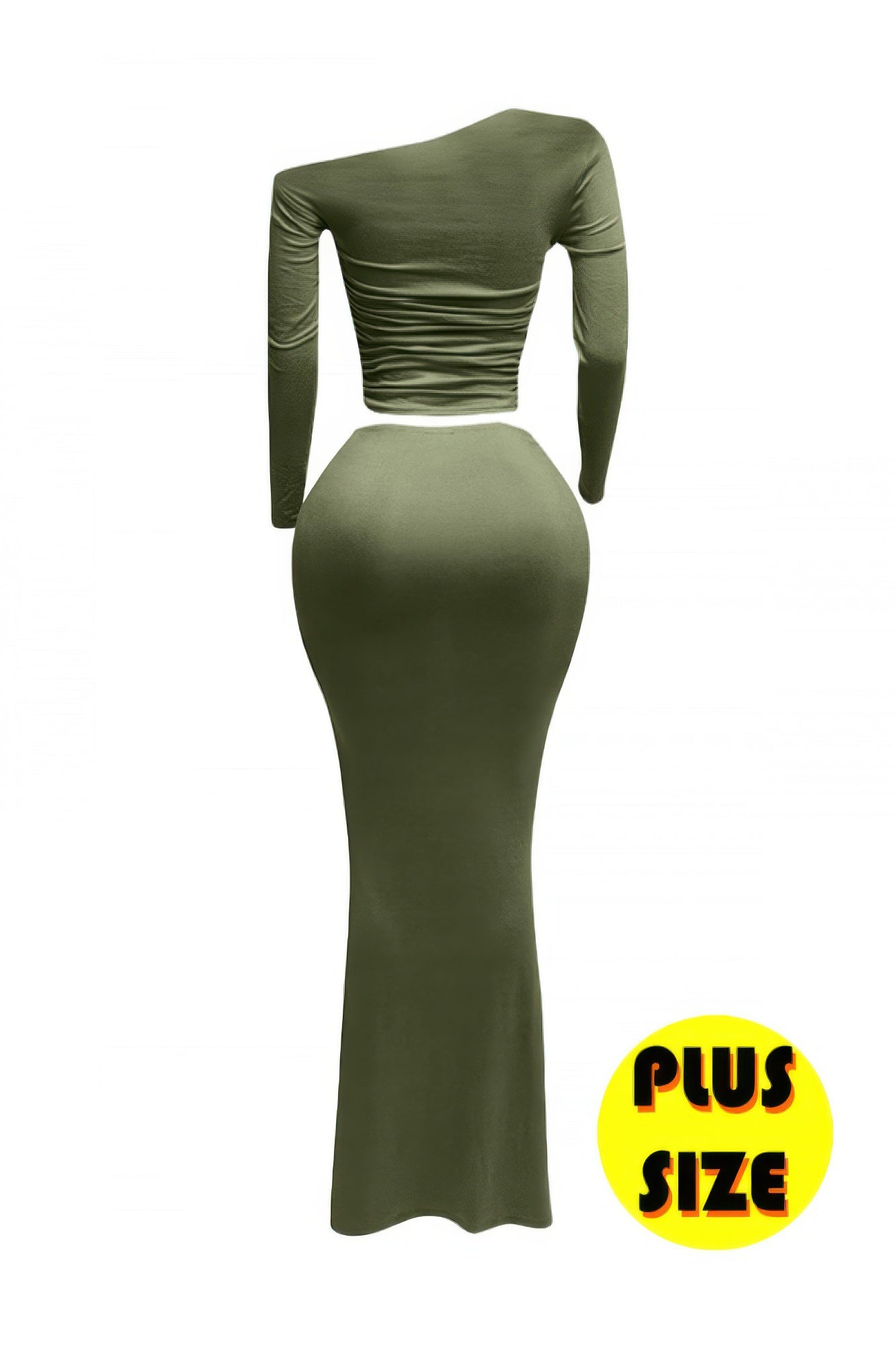 Plus Size One Side Off Shoulder Top & Skirt Set product image