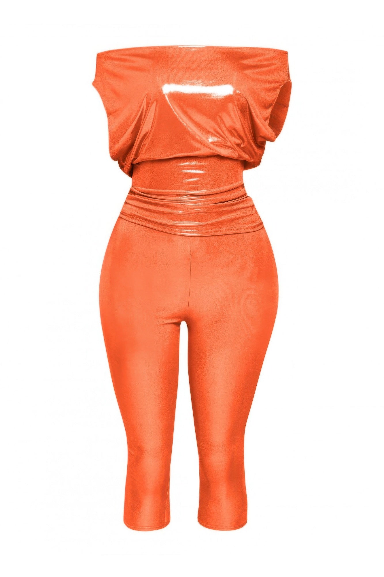 Lose Fit Shimmer Top And Capri Set product image