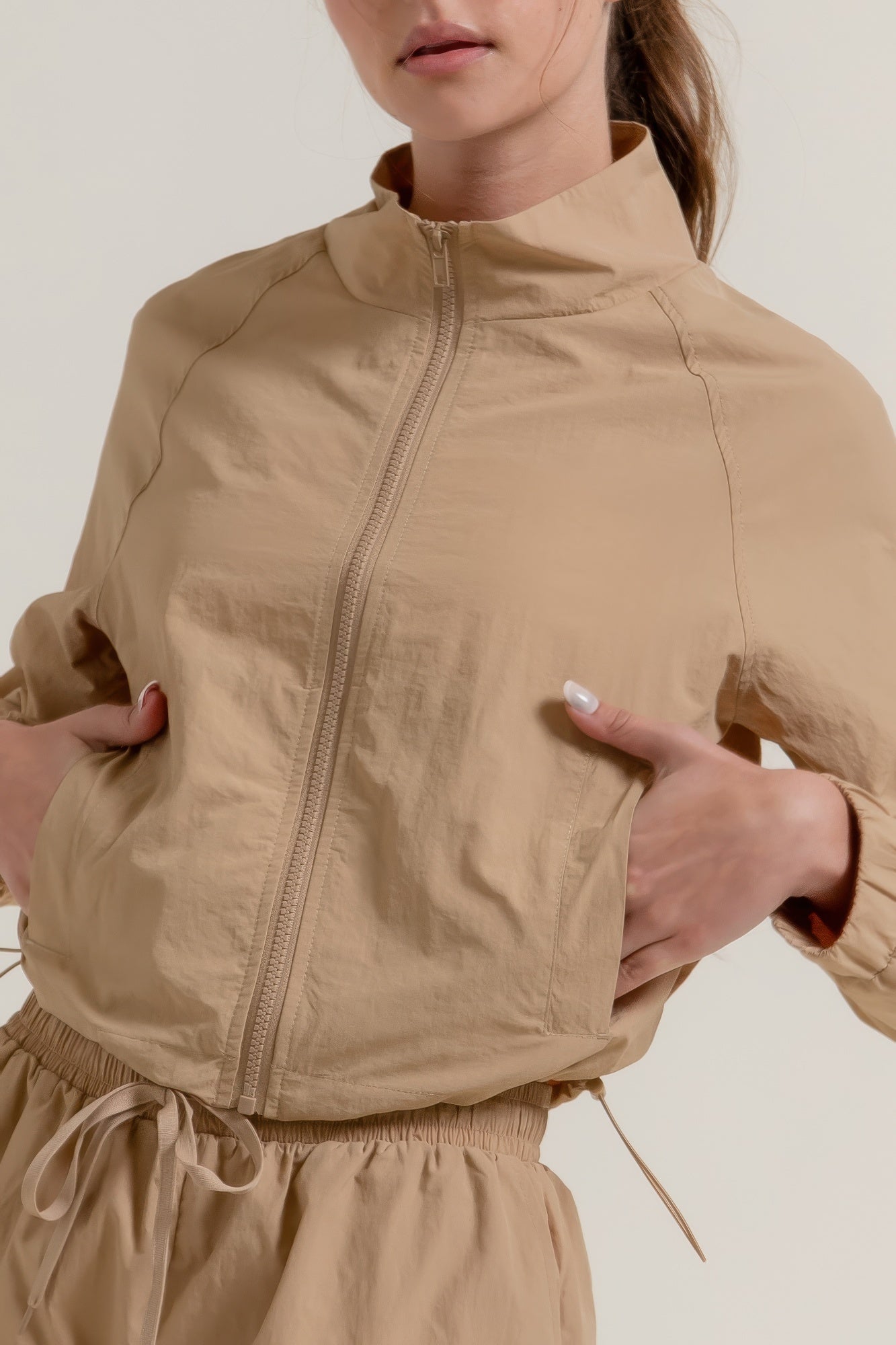 Long Slv Crop Activewear Anorak Jacket product image