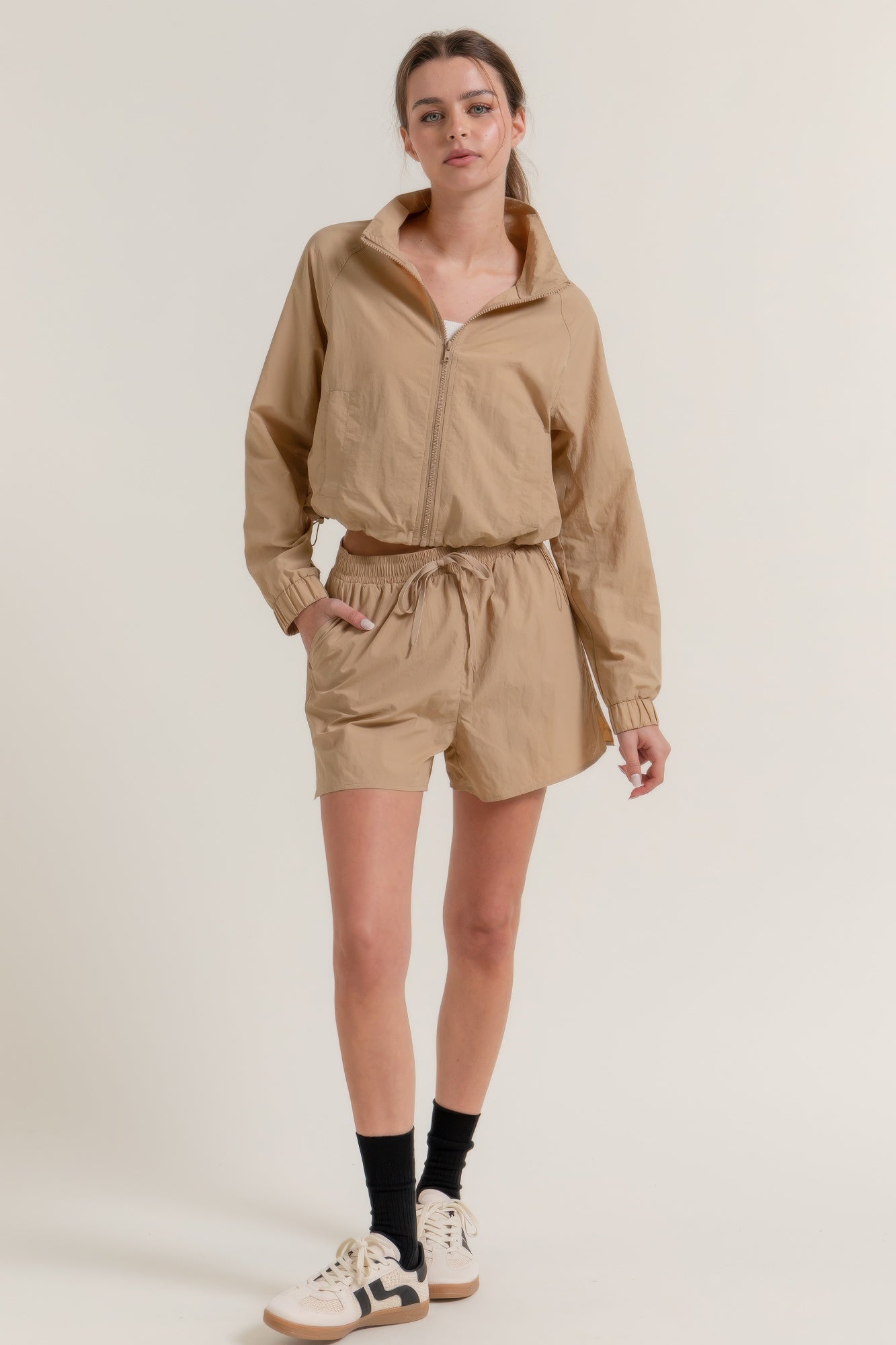 Long Slv Crop Activewear Anorak Jacket product image