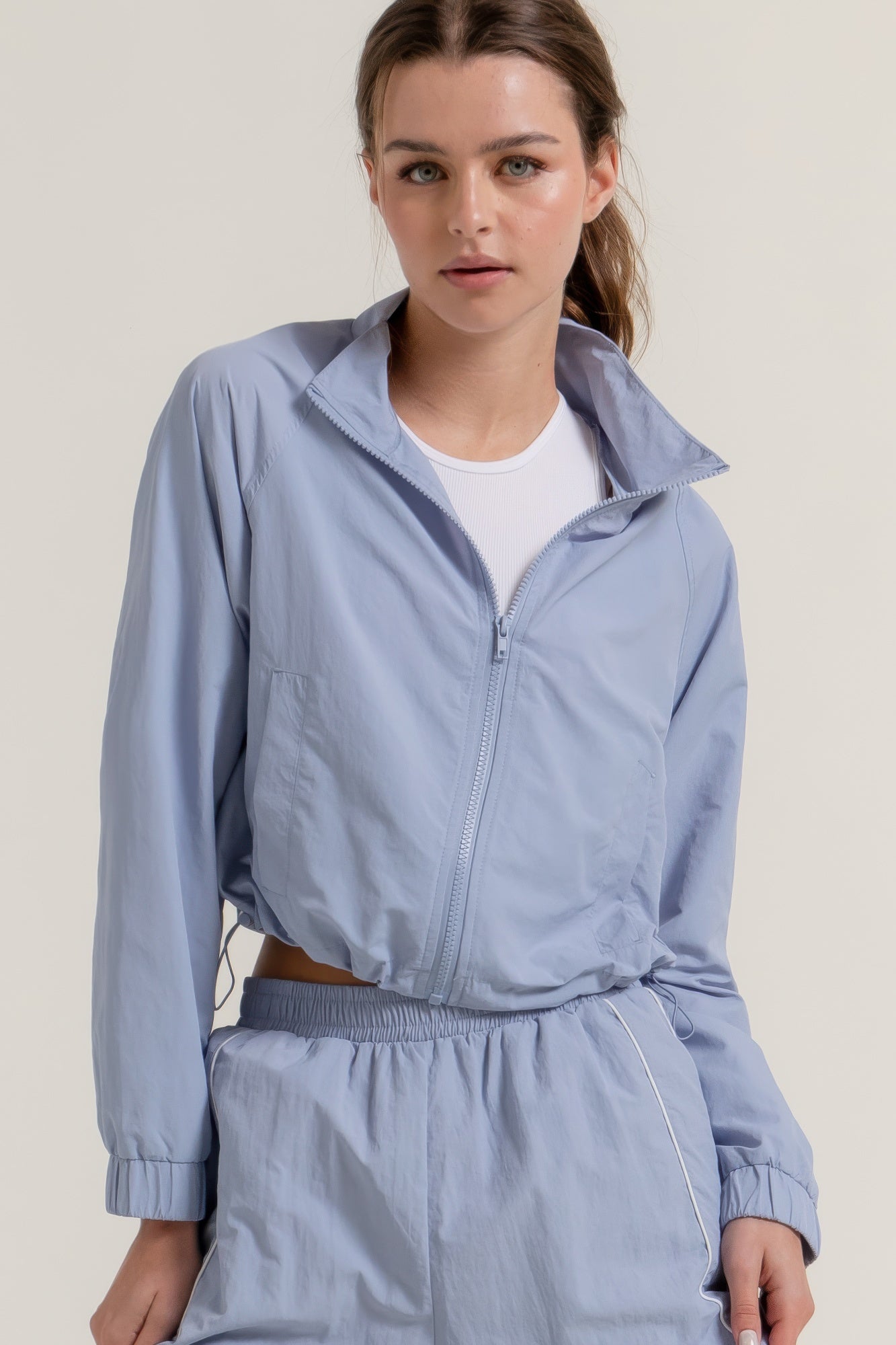 Long Slv Crop Activewear Anorak Jacket product image