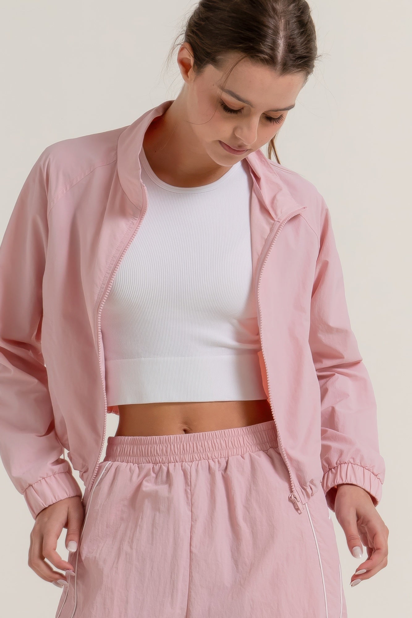 Long Slv Crop Activewear Anorak Jacket product image