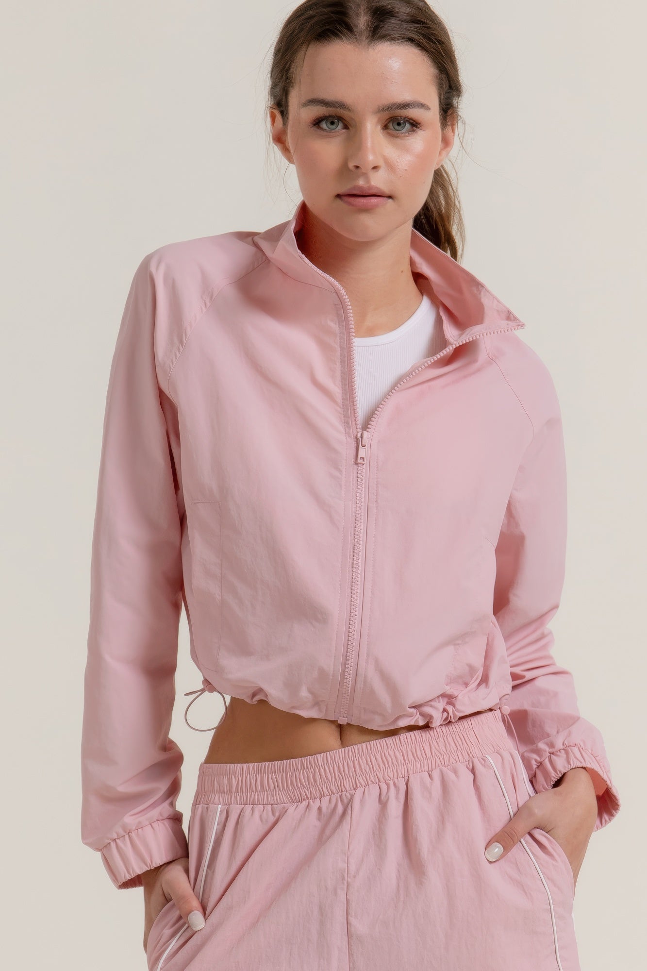 Long Slv Crop Activewear Anorak Jacket product image