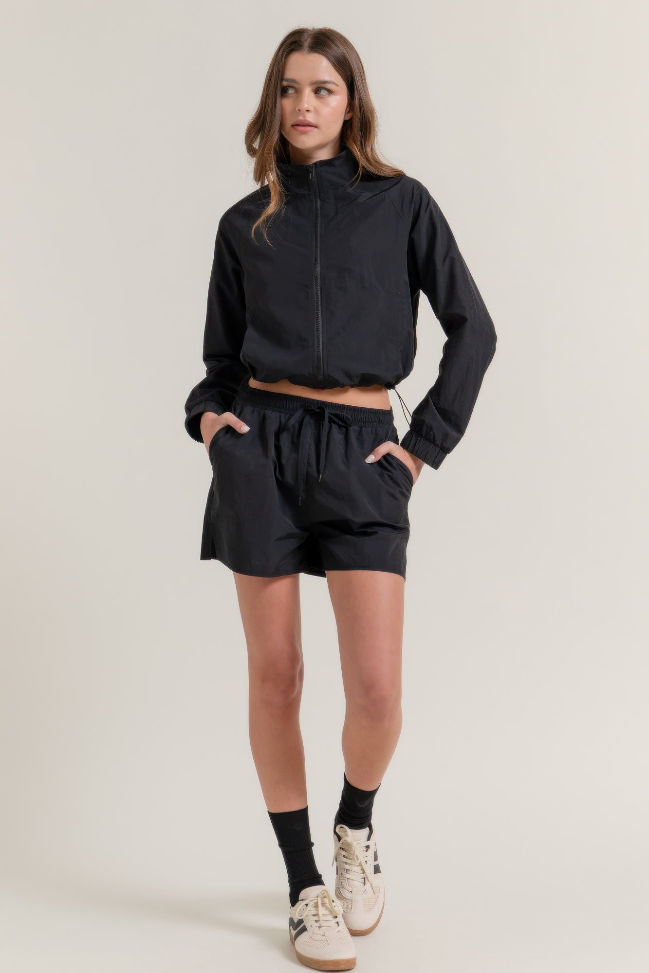 Long Slv Crop Activewear Anorak Jacket product image