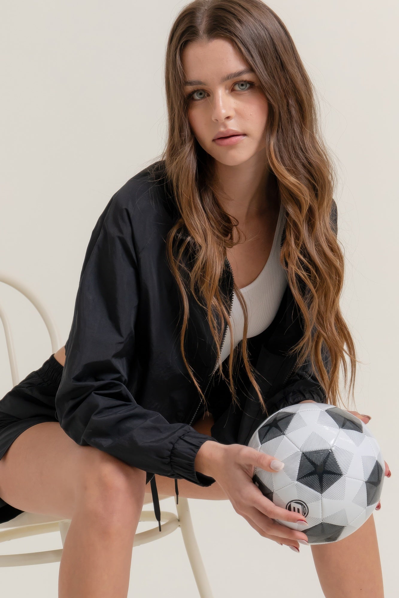 Long Slv Crop Activewear Anorak Jacket product image