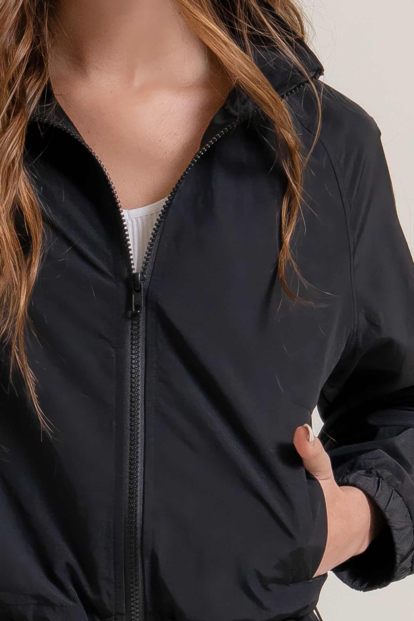 Long Slv Crop Activewear Anorak Jacket product image