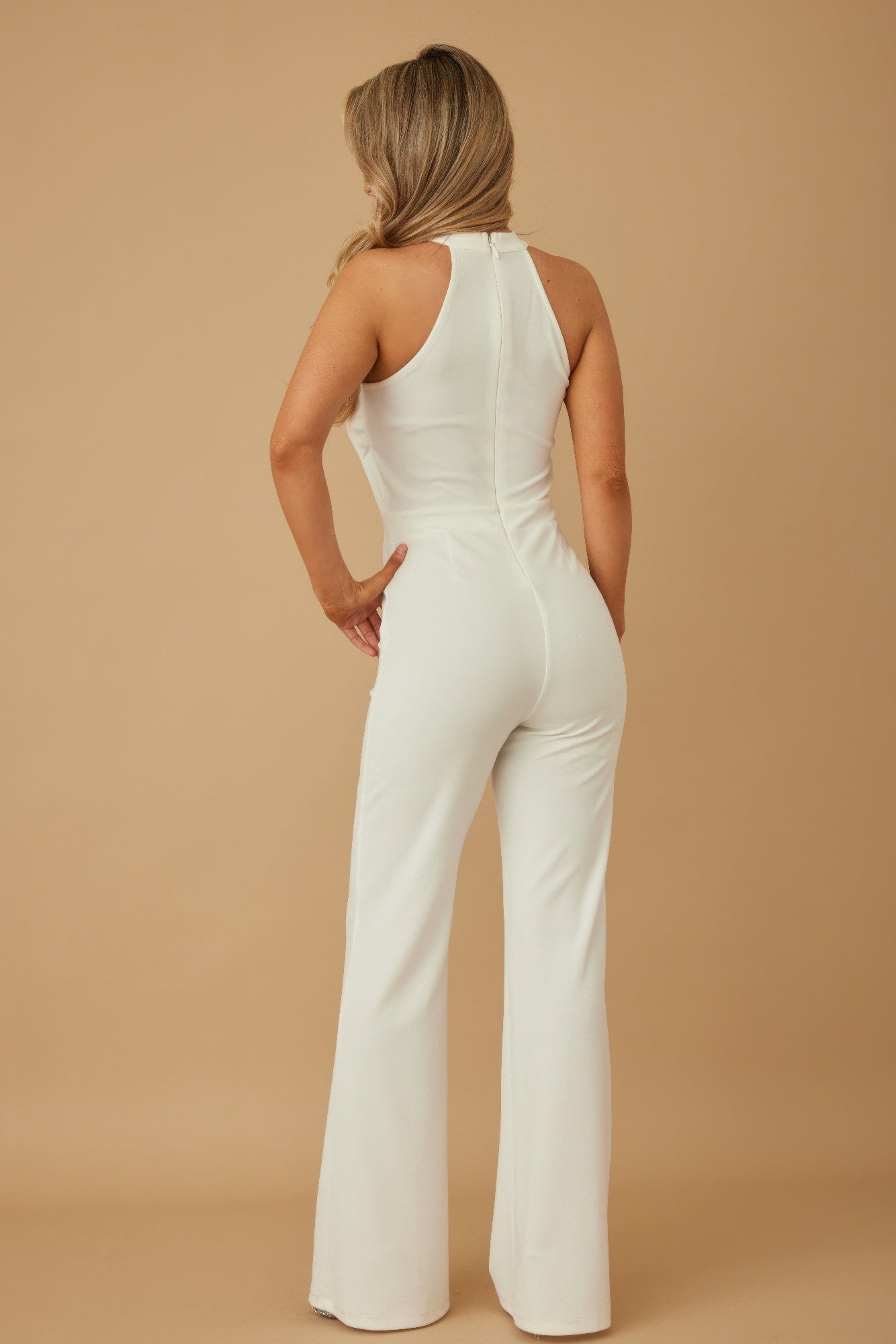 Halter Style Jumpsuit With Drag Chain product image