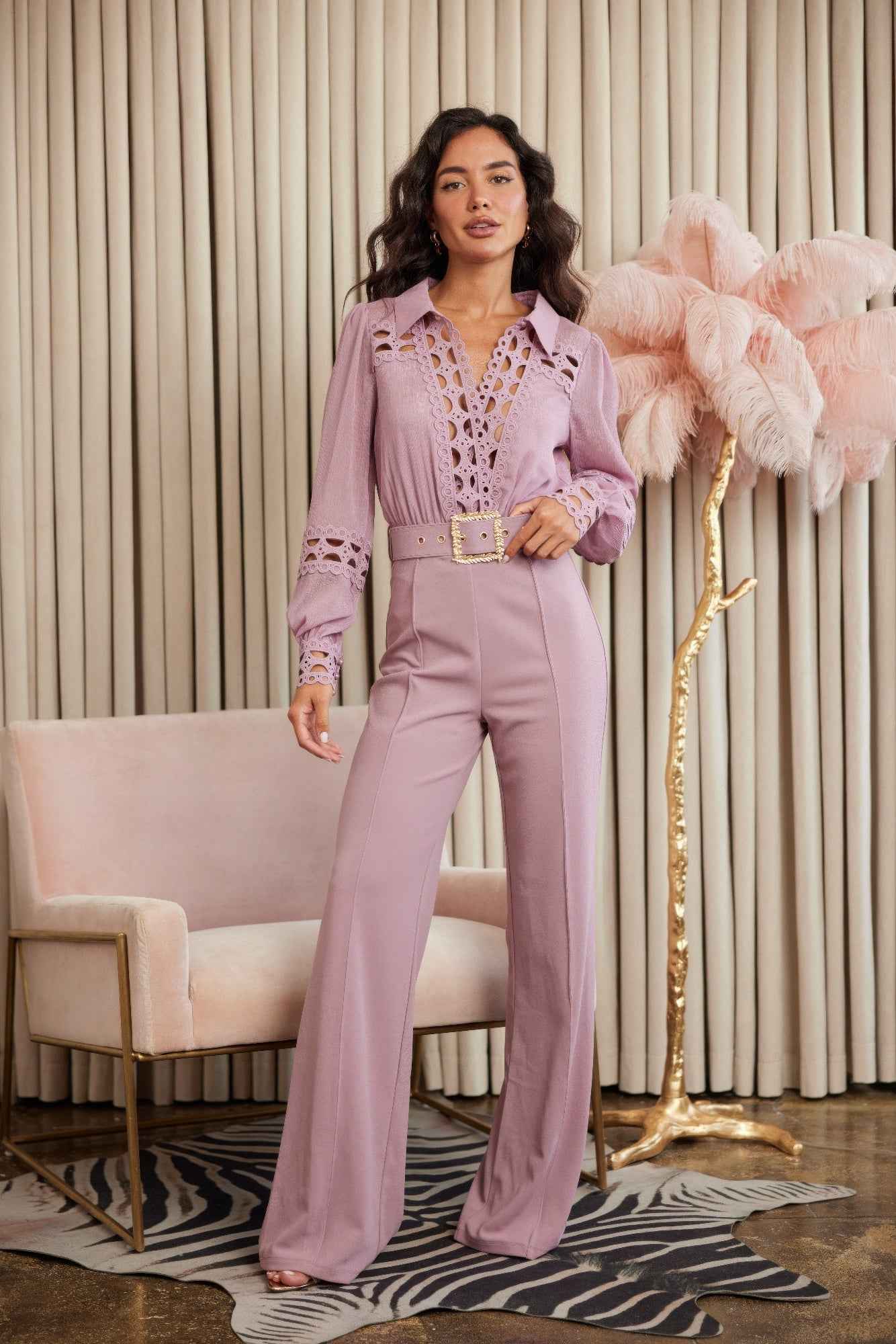 Crochet Detailed Woven Top Fashon Jumpsuit Crochet Detailed Woven Top Fashon Jumpsuit