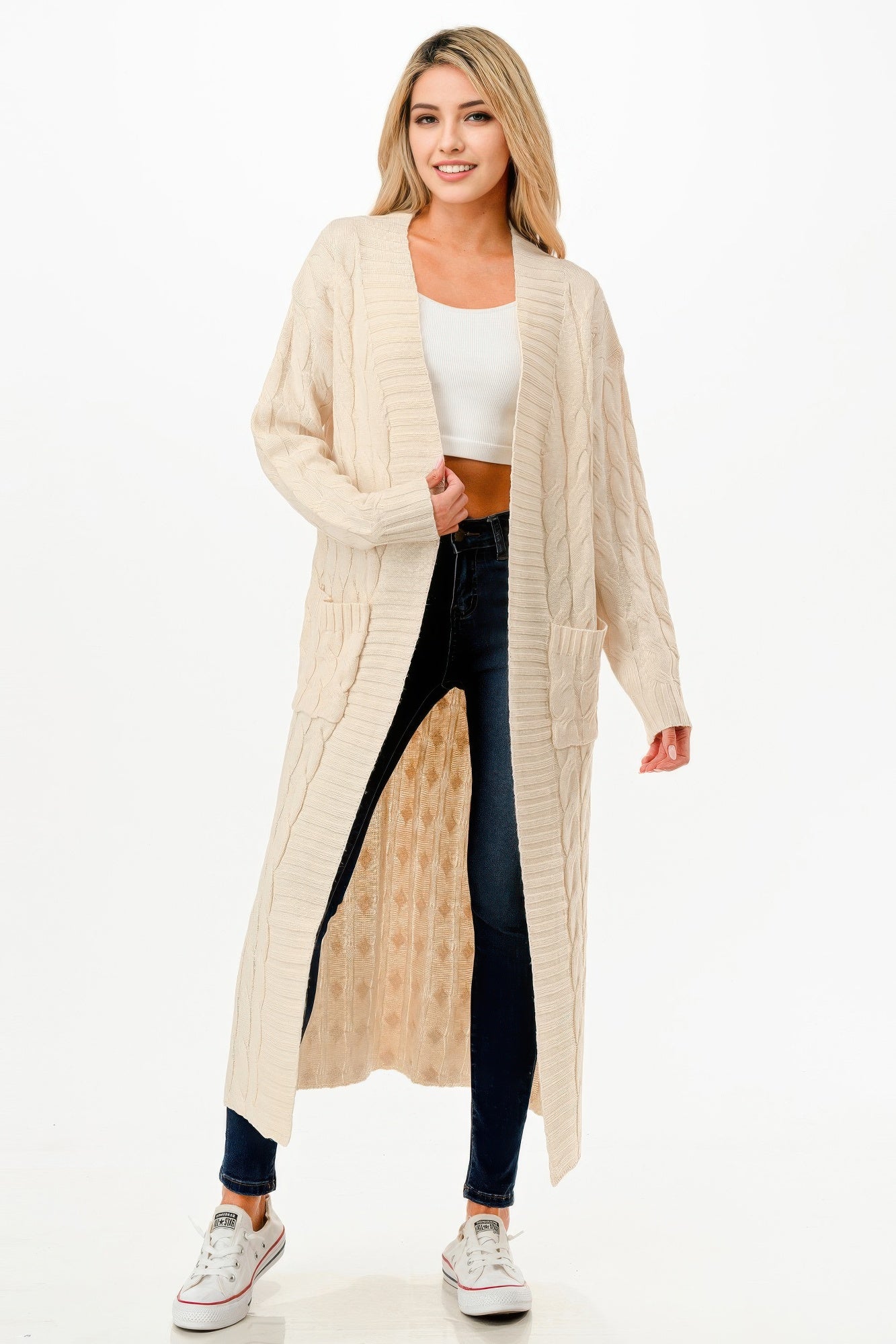 Cable Sweater Long Cardigan product image