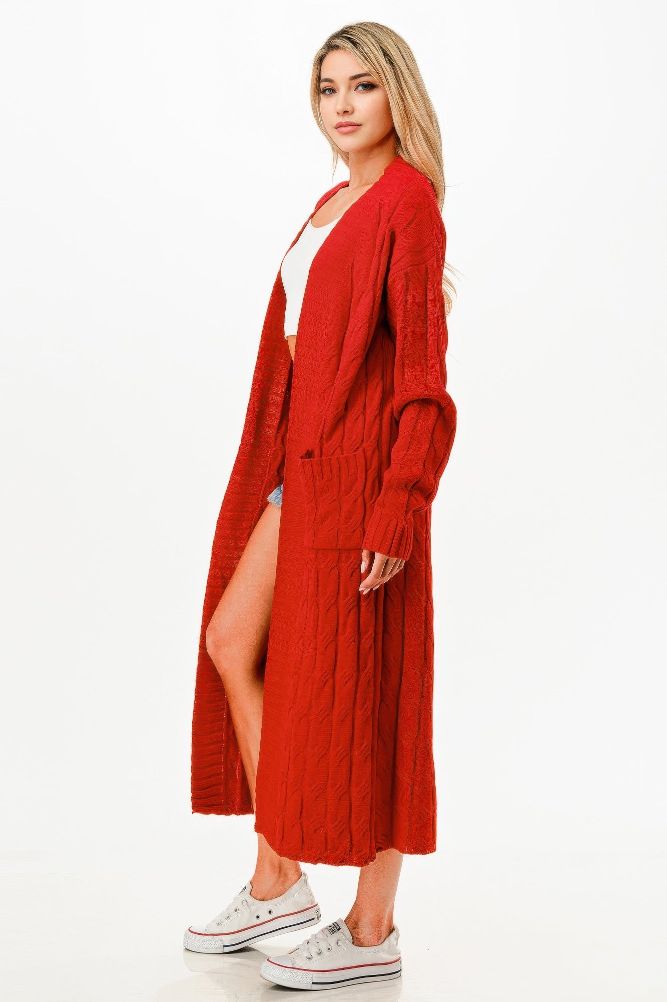 Cable Sweater Long Cardigan product image