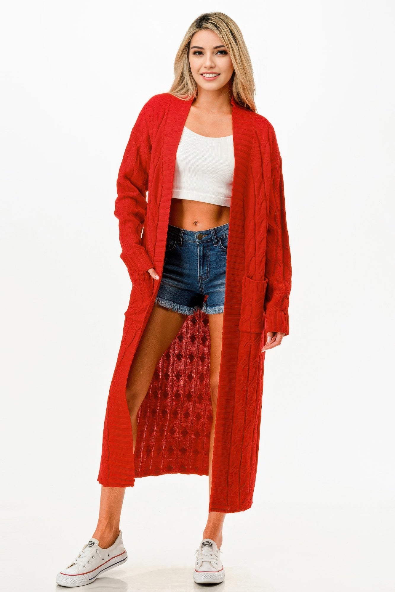 Cable Sweater Long Cardigan product image