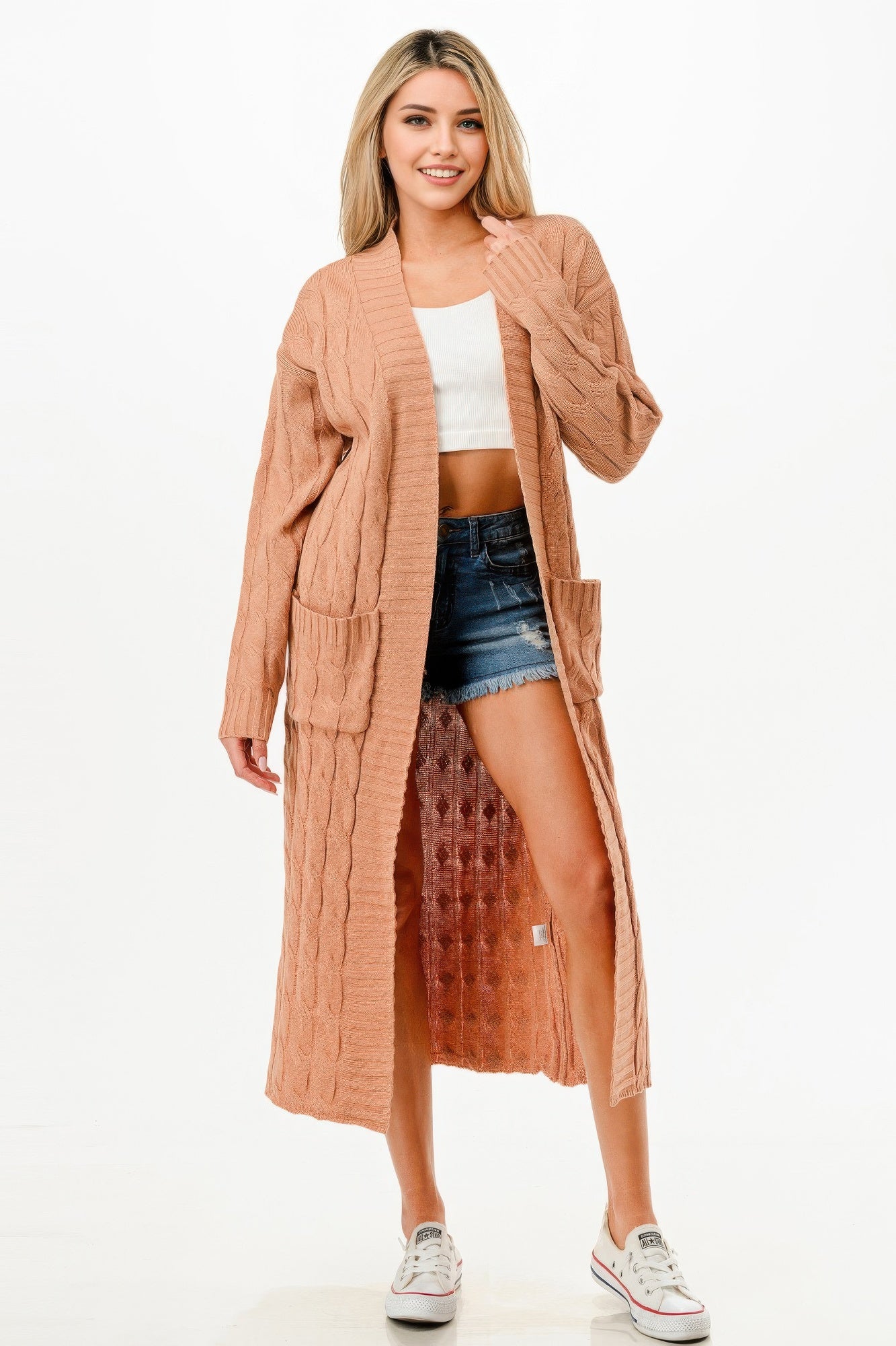 Cable Sweater Long Cardigan product image