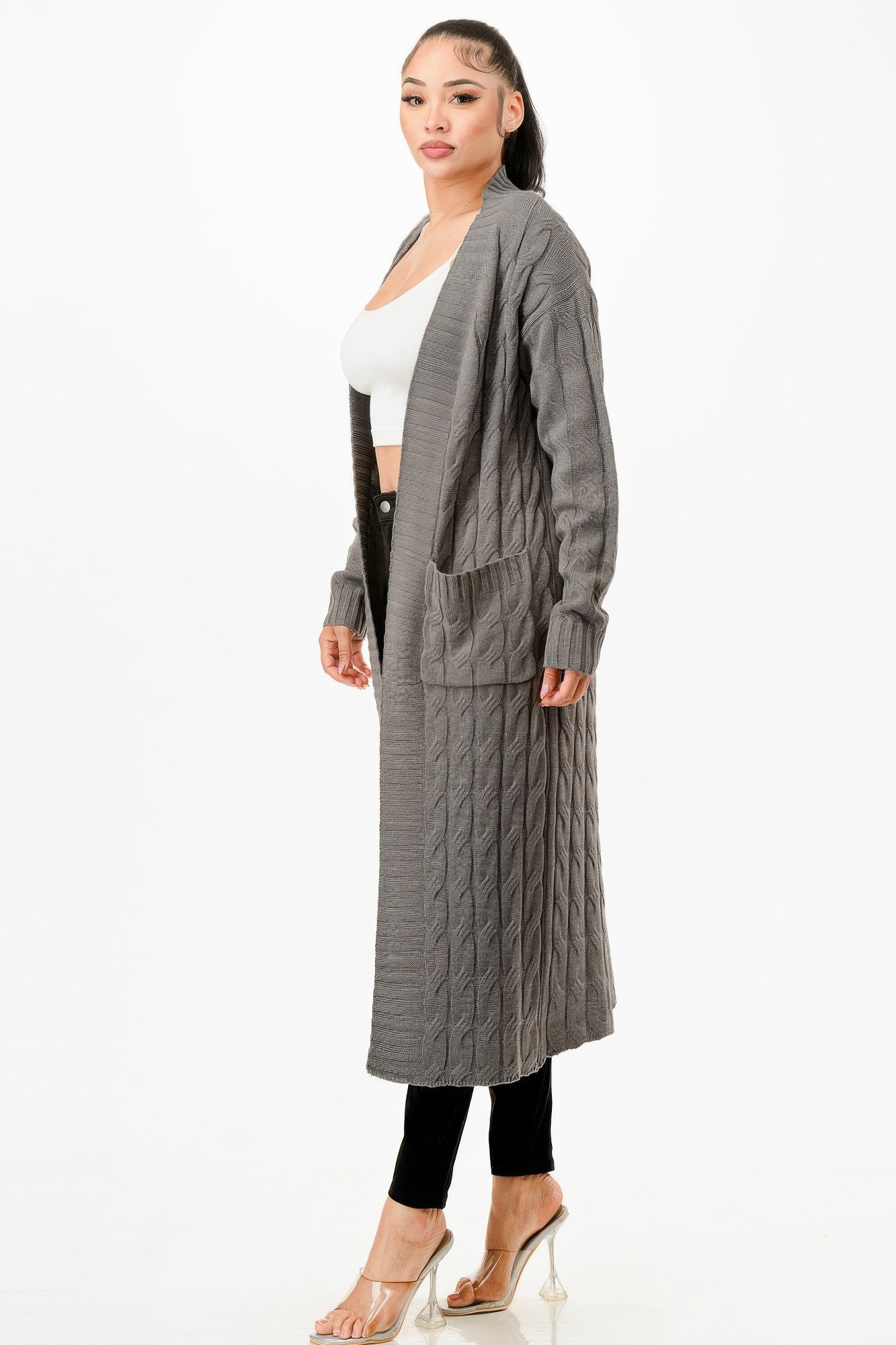 Cable Sweater Long Cardigan product image