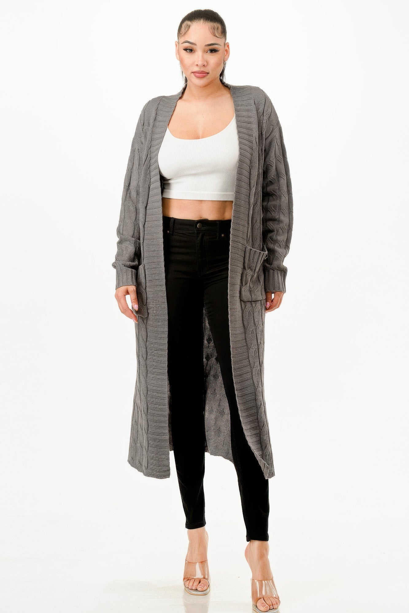 Cable Sweater Long Cardigan product image
