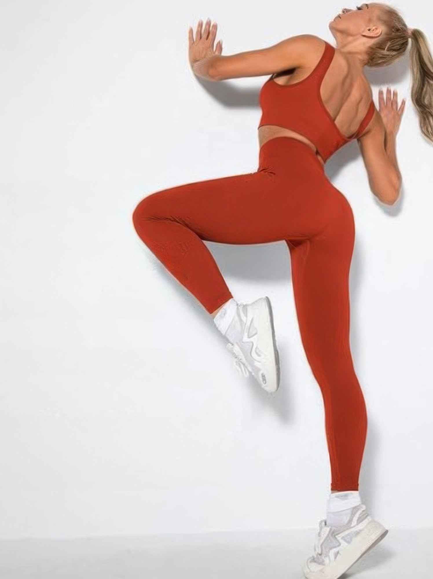 Ribbed Two Piece Activewear Set Ribbed Two Piece Activewear Set