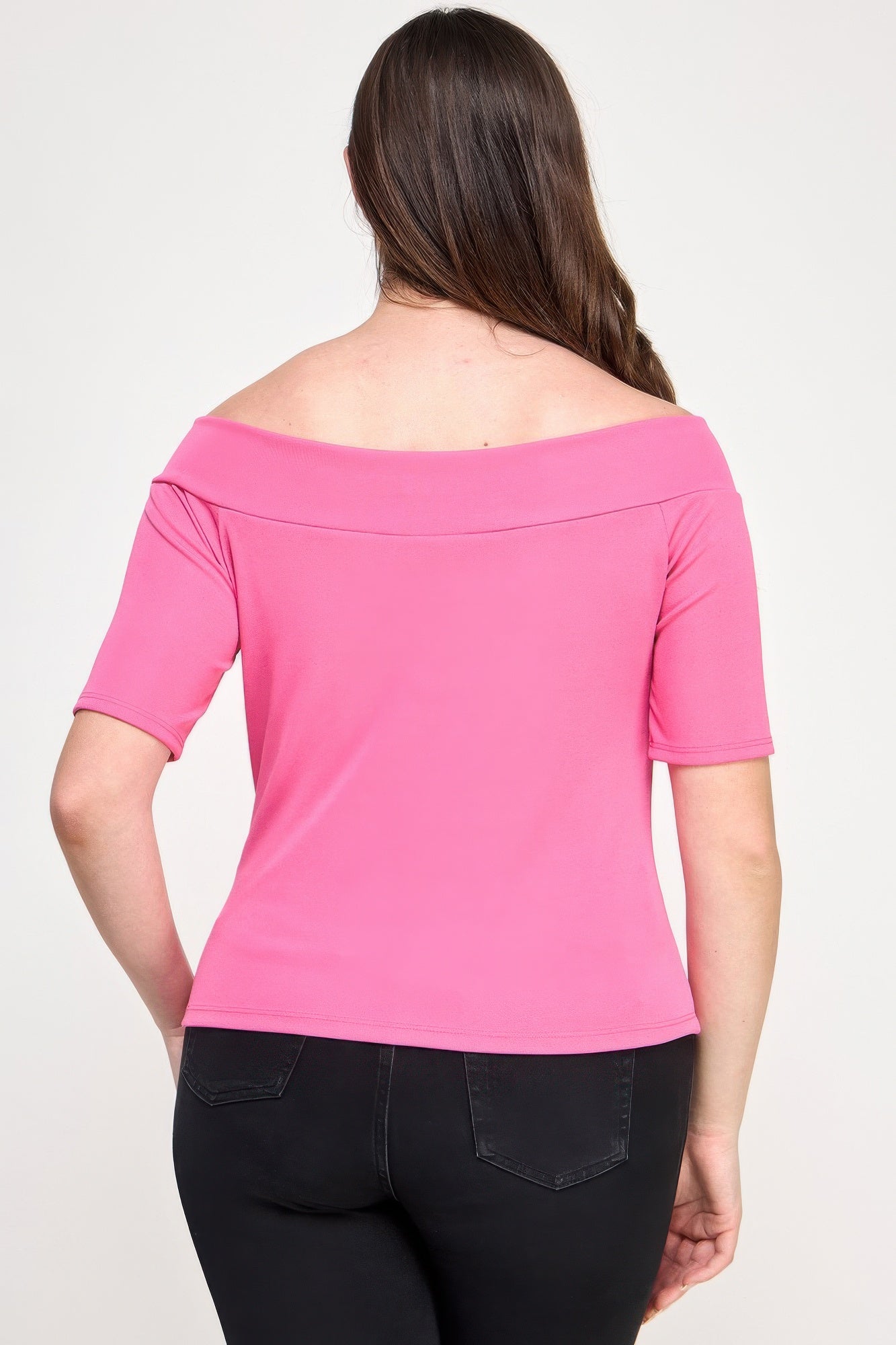 Plus Size Off The Shoulder Knit Rib Twist Knot Top product image