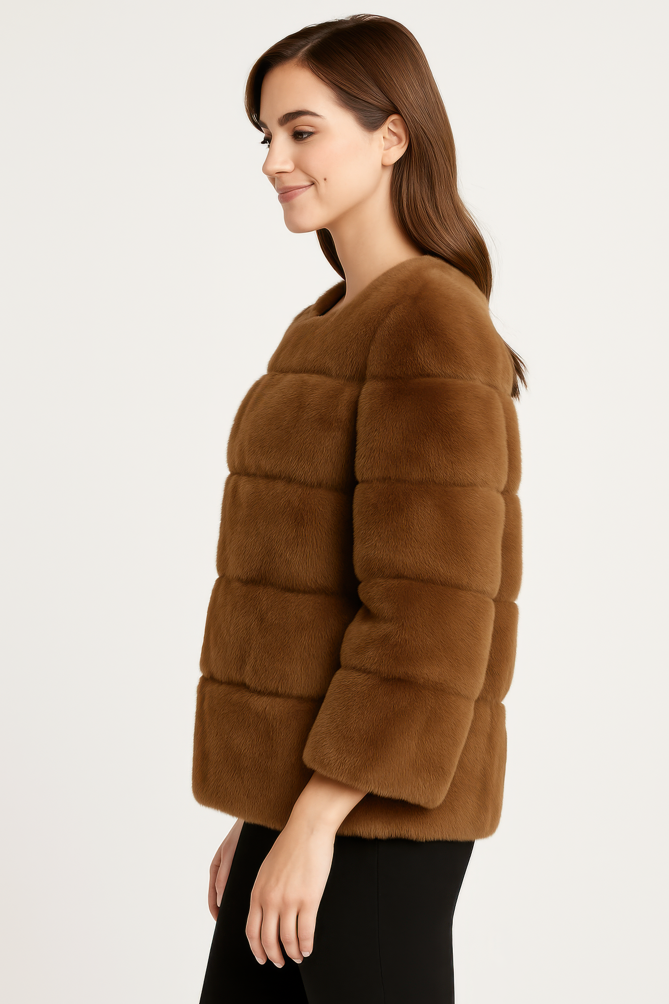 Plush Camel Faux Fur Jacket product image
