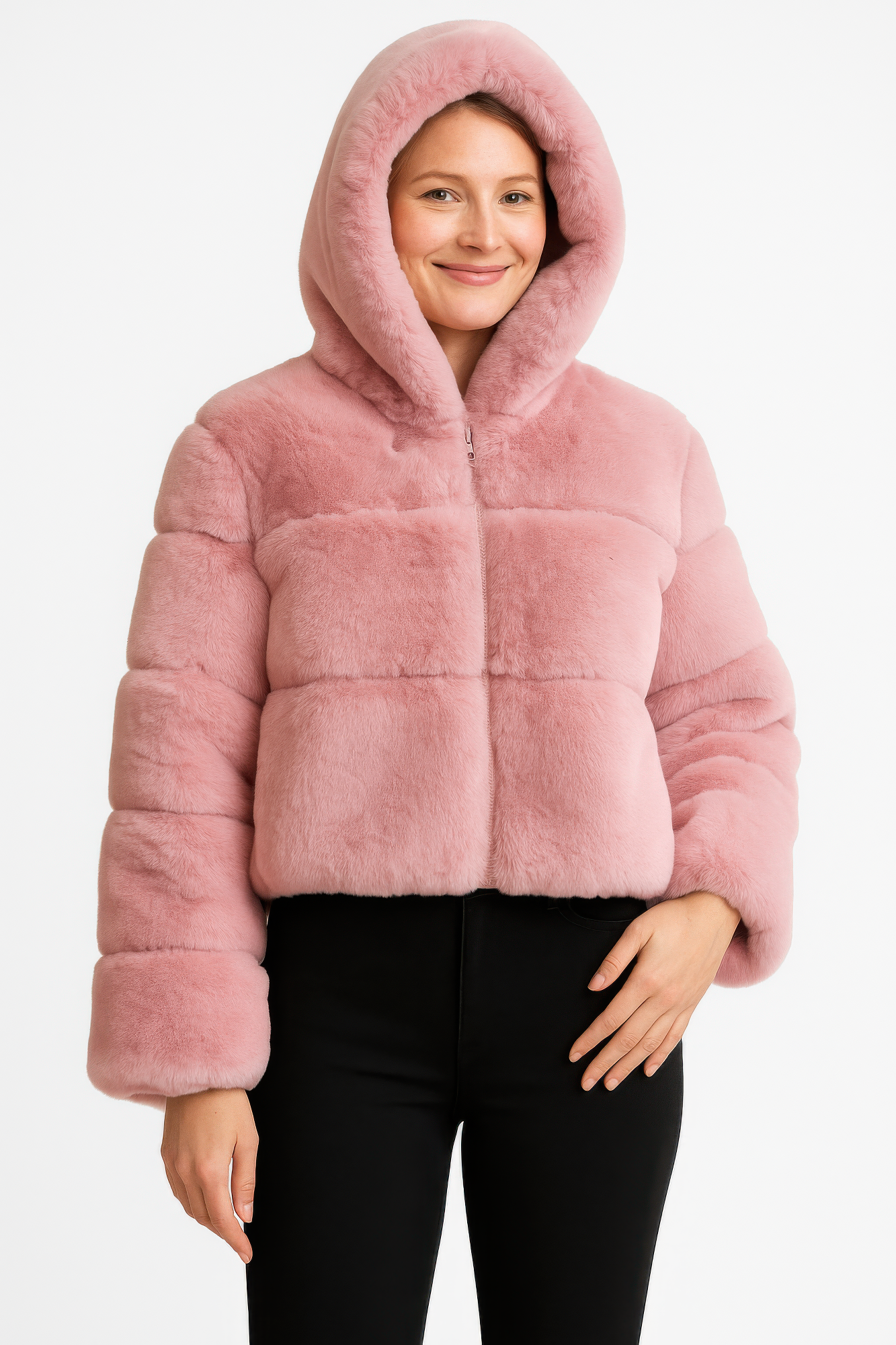 Faux Fur Hooded Jacket product image