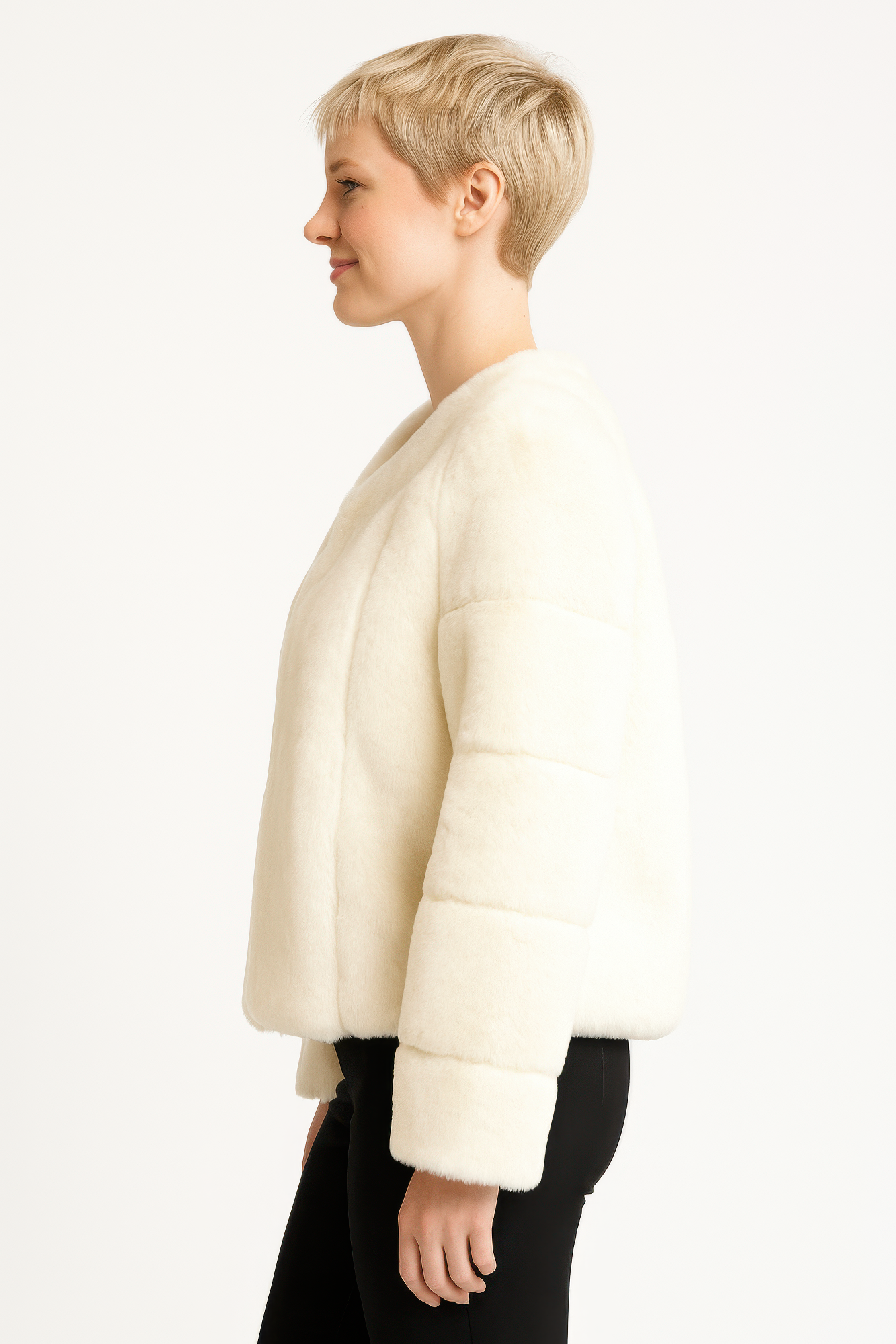 Faux Fur Trim Cape product image