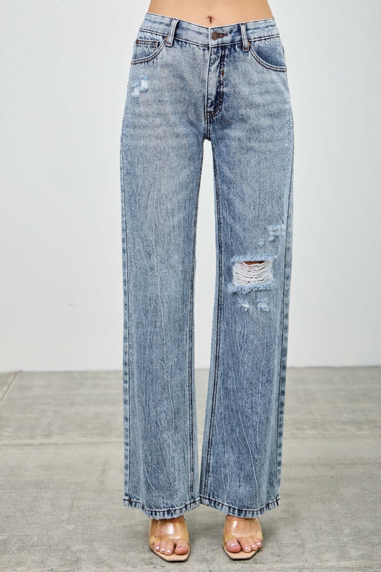 Mid Rise Relaxed Straight With Destroy product image