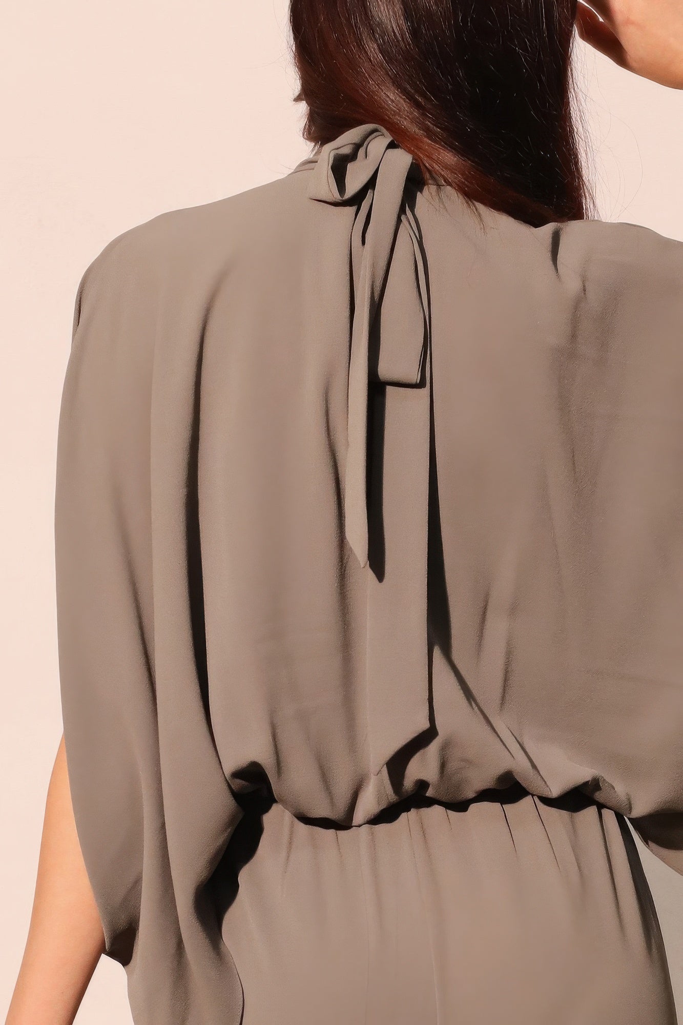 Textured Solid Mock Neck Caftan Jumpsuit product image
