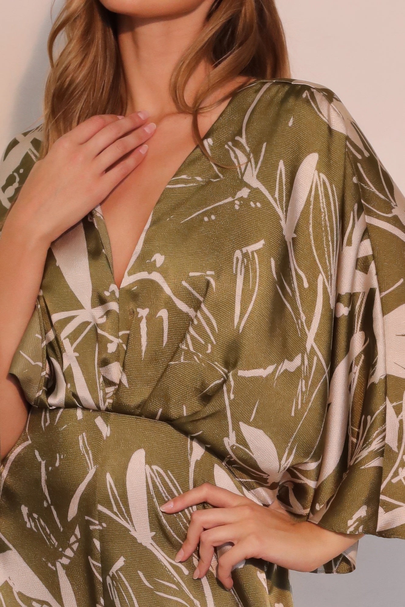 Dreaming Lily Satin Cape Jumpsuit product image