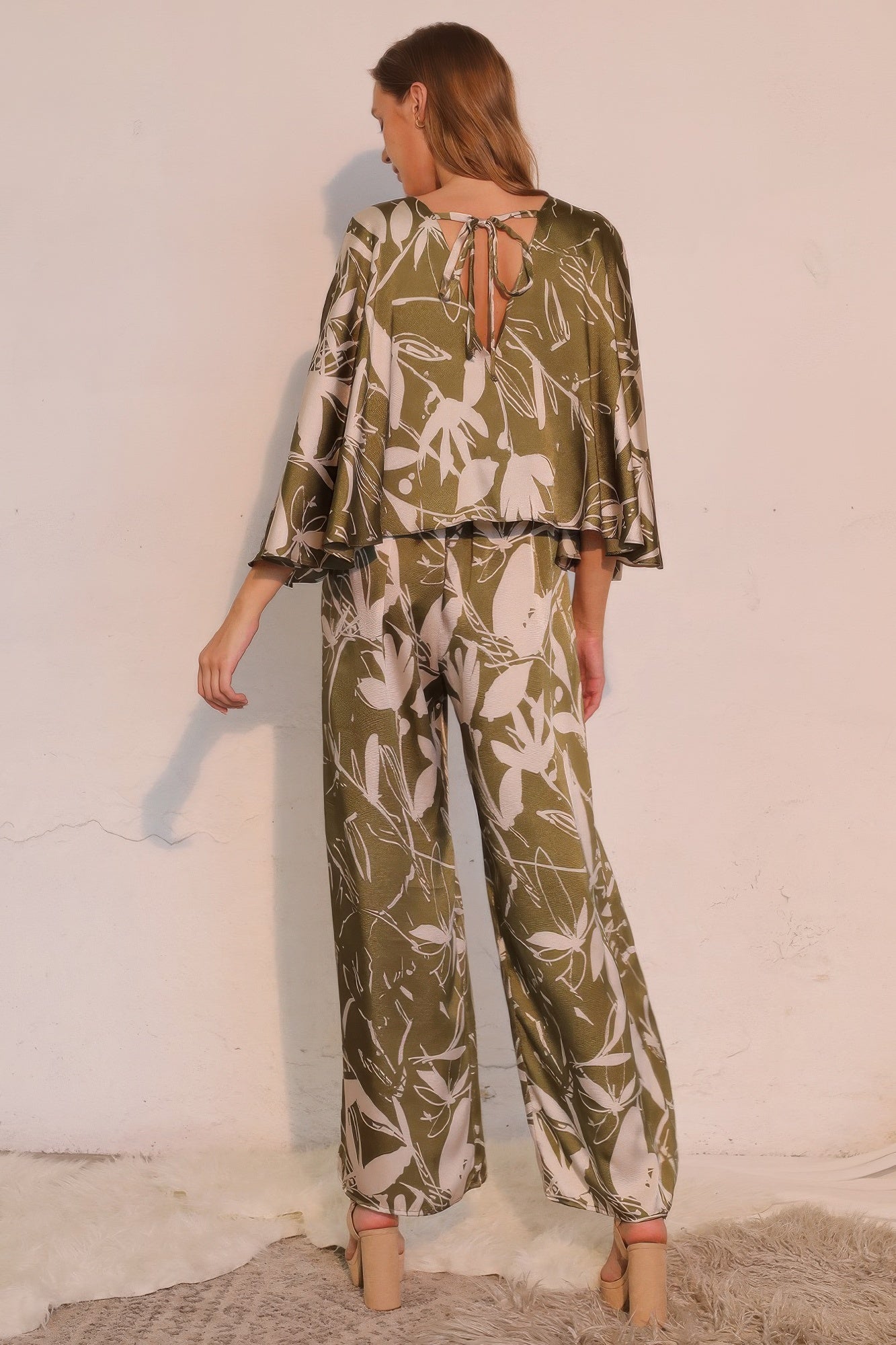Dreaming Lily Satin Cape Jumpsuit product image